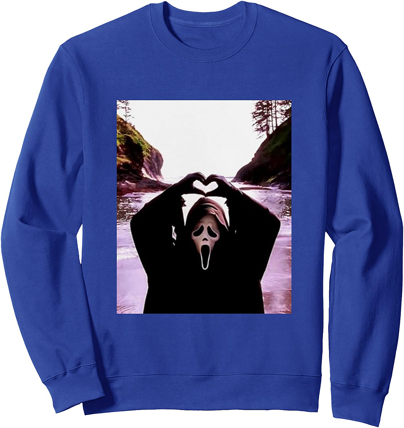 Ghostface Heart Scary Movie Sweatshirt Halloween Apparel