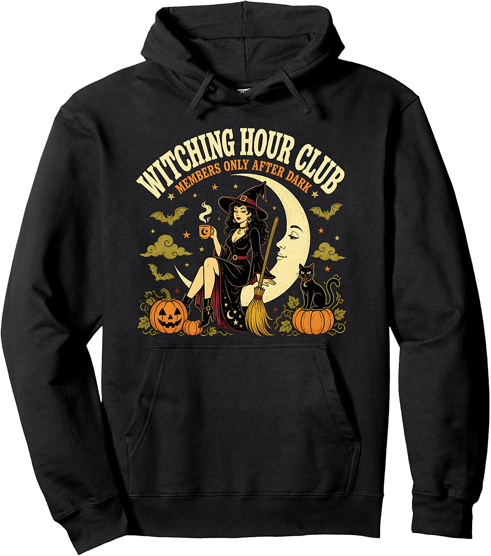 Witching Hour Club Cute Witch Hoodie | Spooky Halloween Pullover