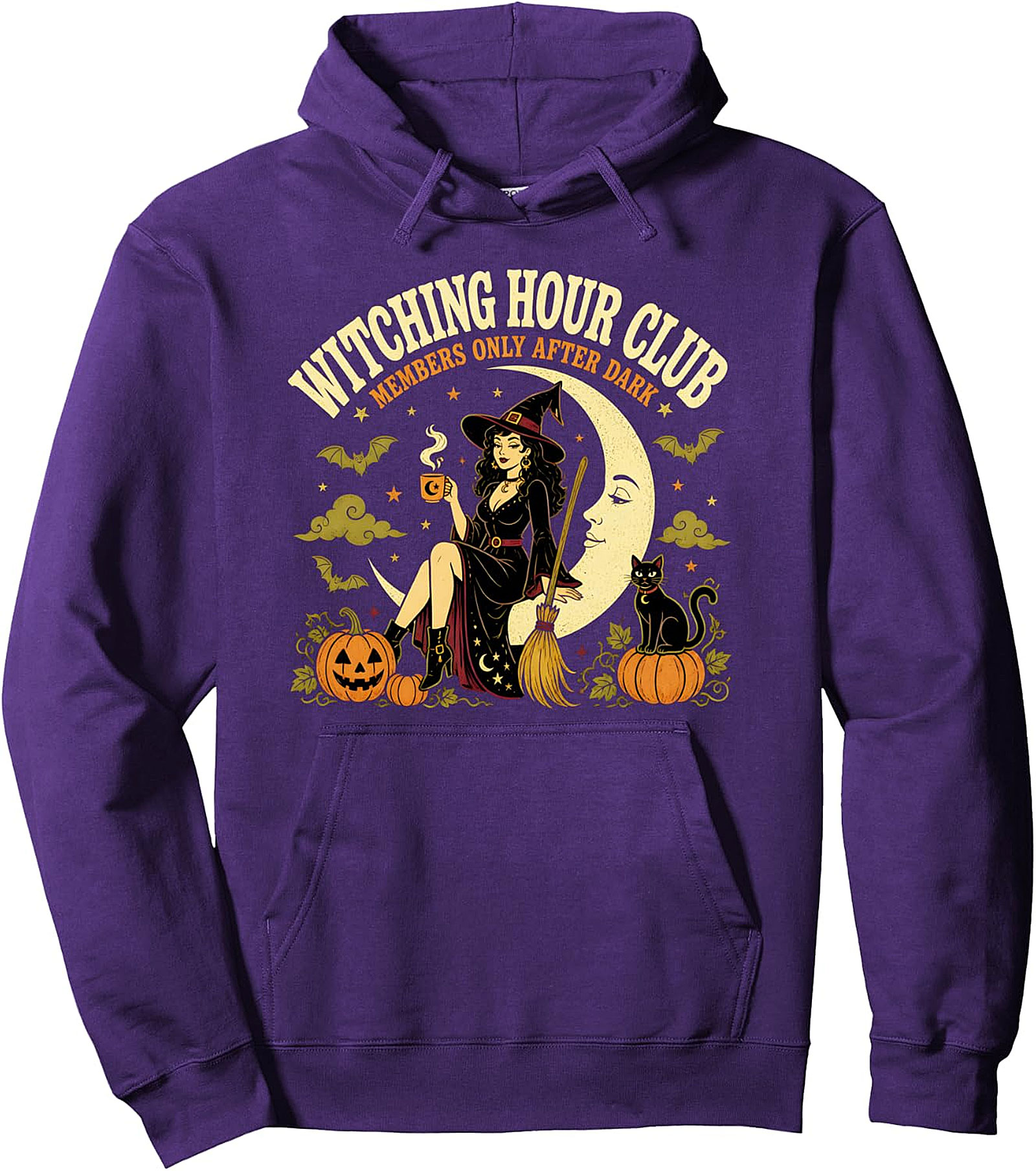 Witching Hour Club Cute Witch Hoodie | Spooky Halloween Pullover