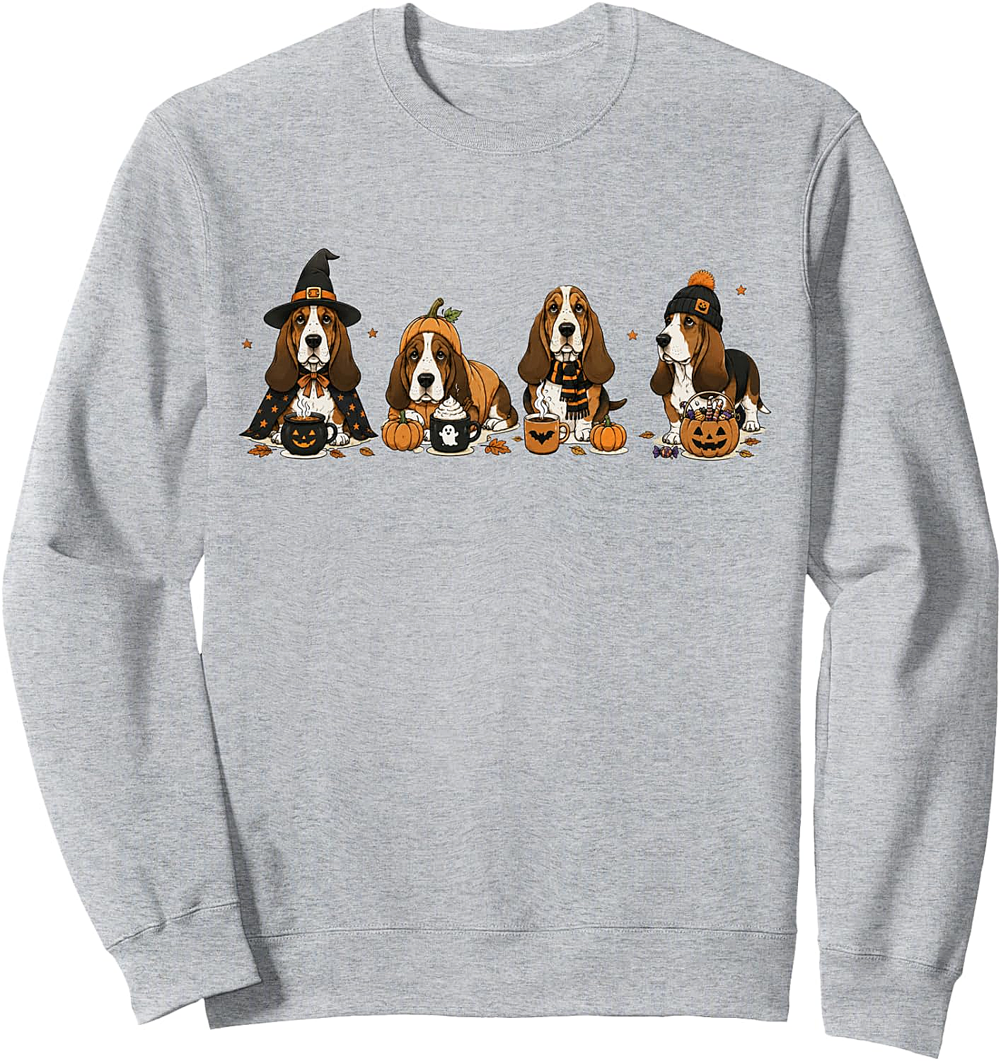 Basset Hound Halloween Spooky Dog Sweatshirt Cozy & Fun