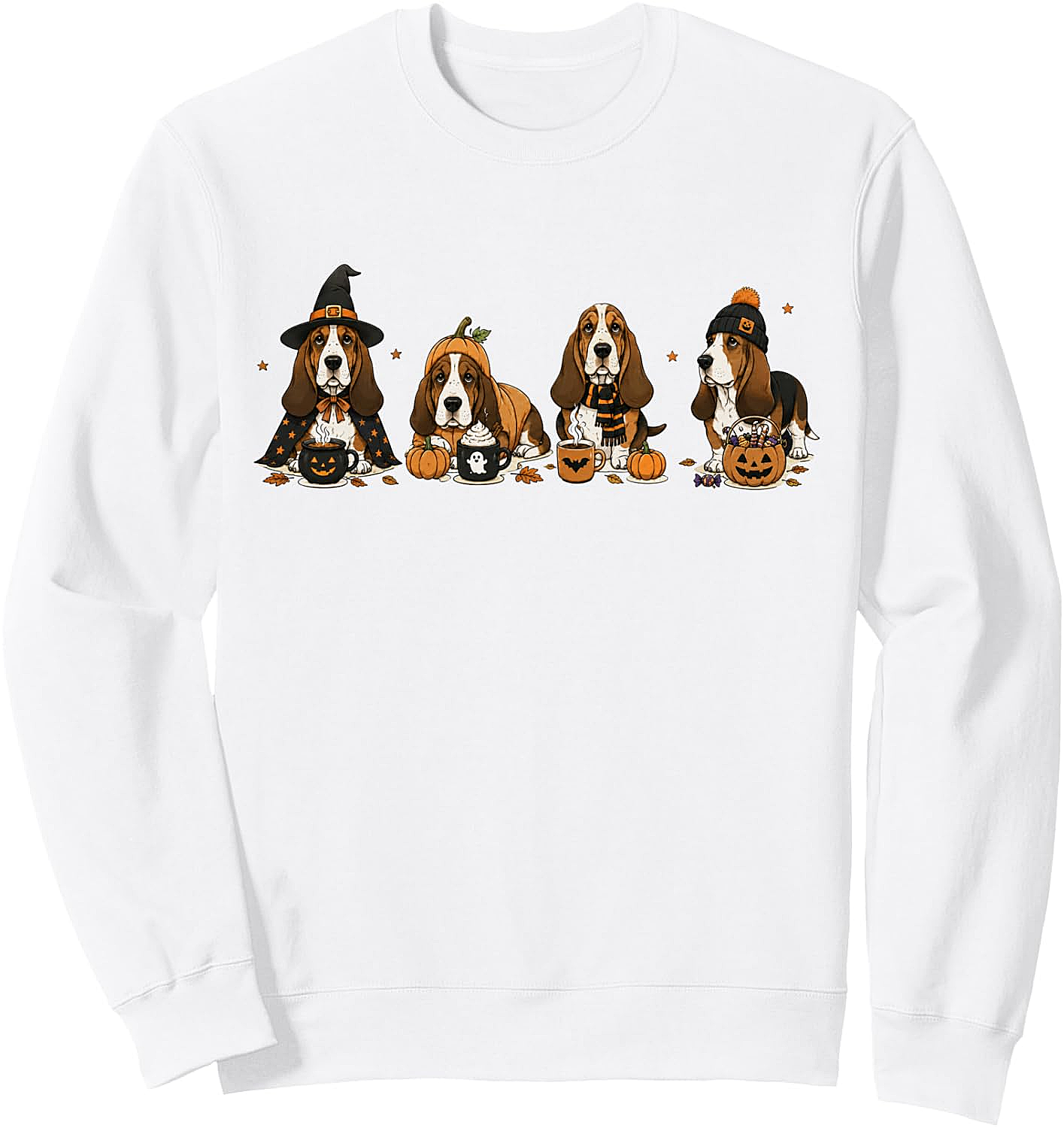 Basset Hound Halloween Spooky Dog Sweatshirt Cozy & Fun