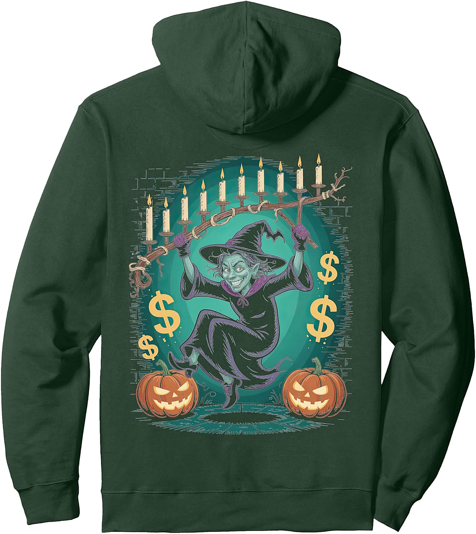 Spooky Witch Halloween Pullover Hoodie | Cozy & Unique