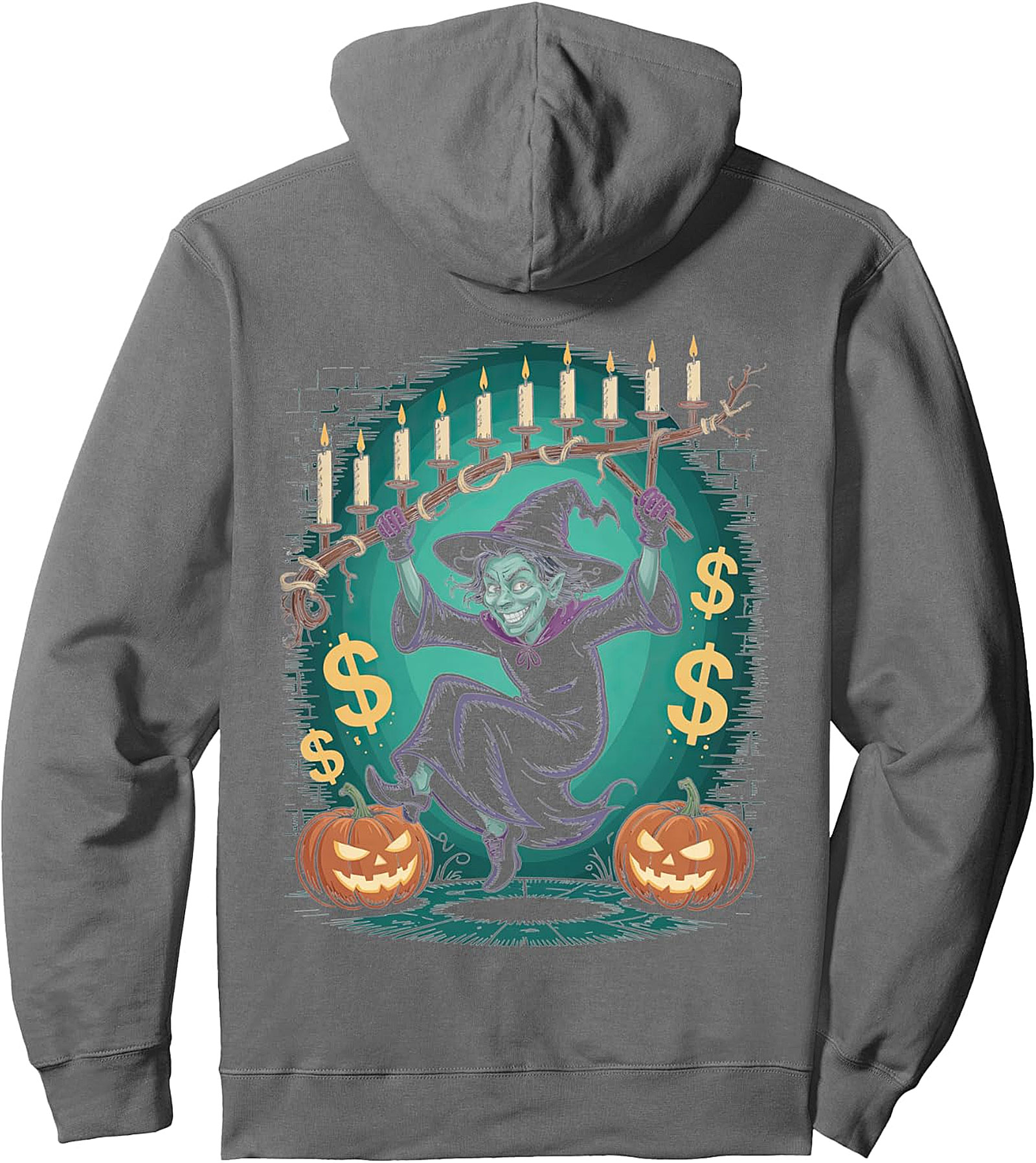 Spooky Witch Halloween Pullover Hoodie | Cozy & Unique