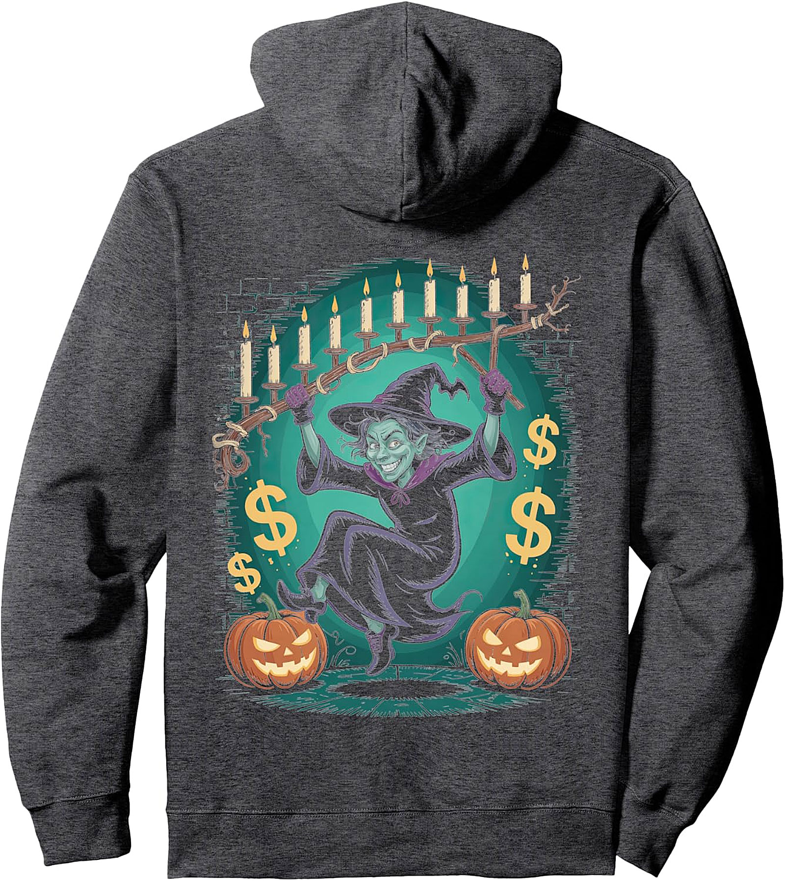 Spooky Witch Halloween Pullover Hoodie | Cozy & Unique