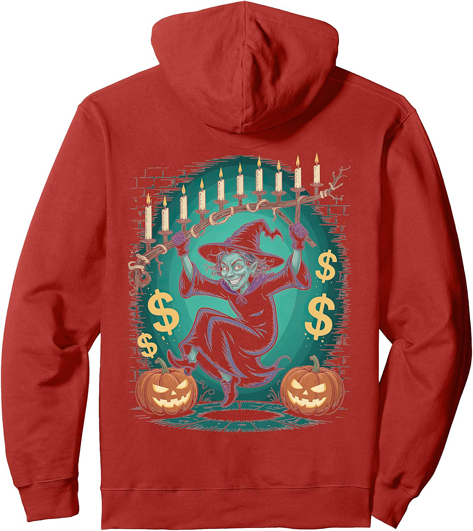 Spooky Witch Halloween Pullover Hoodie | Cozy & Unique