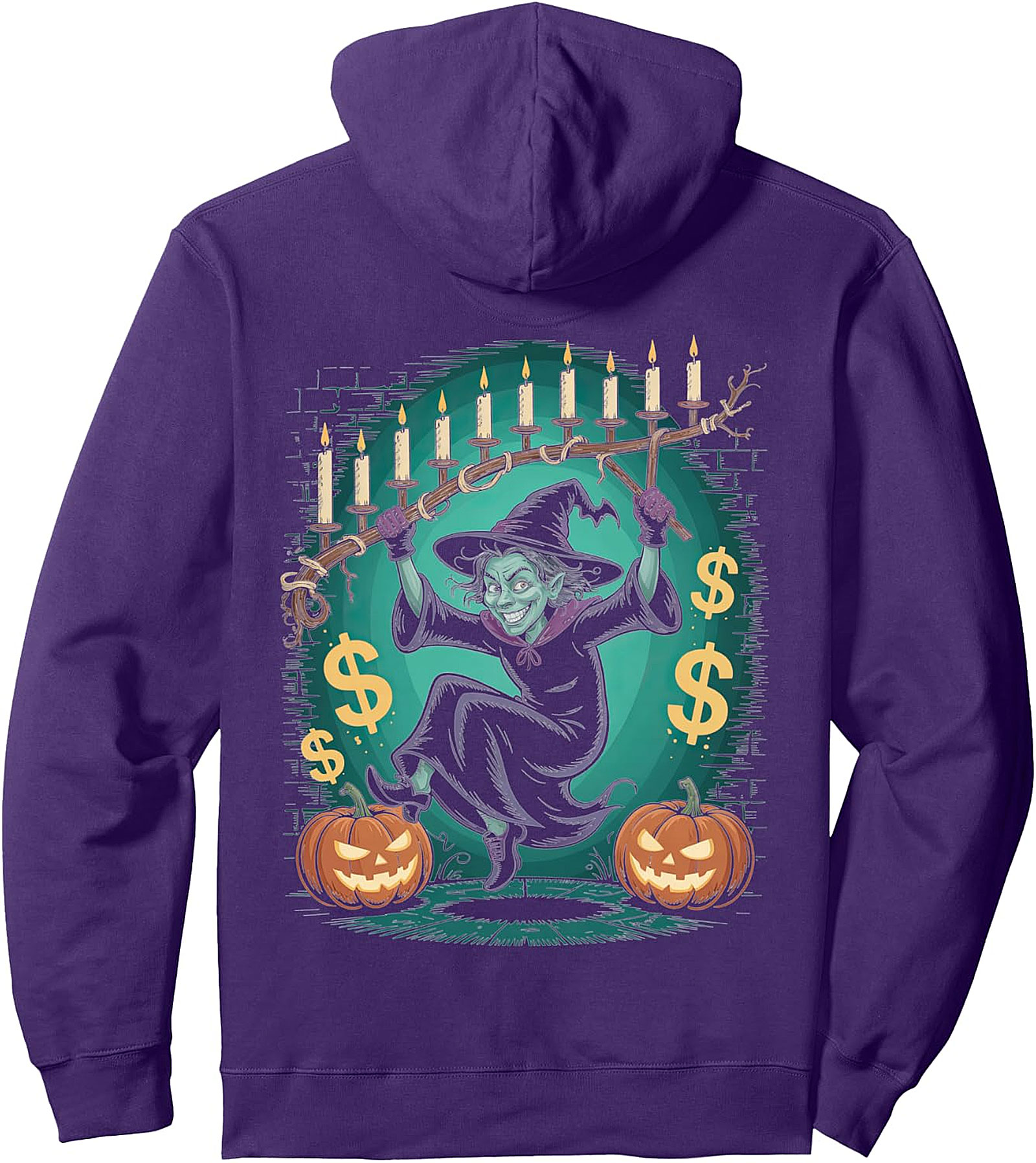 Spooky Witch Halloween Pullover Hoodie | Cozy & Unique