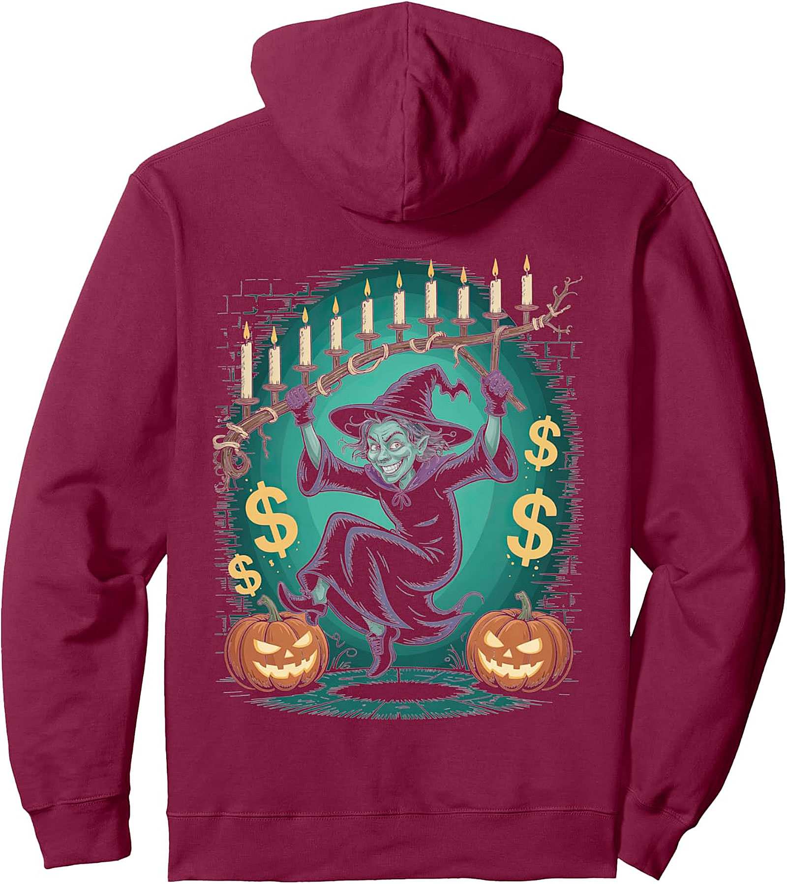Spooky Witch Halloween Pullover Hoodie | Cozy & Unique