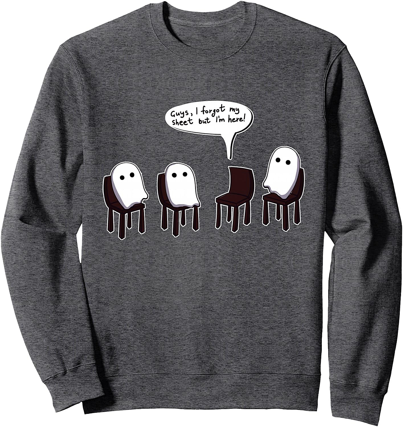 Funny Ghost Halloween Costume Sweatshirt - I Forgot My Sheet