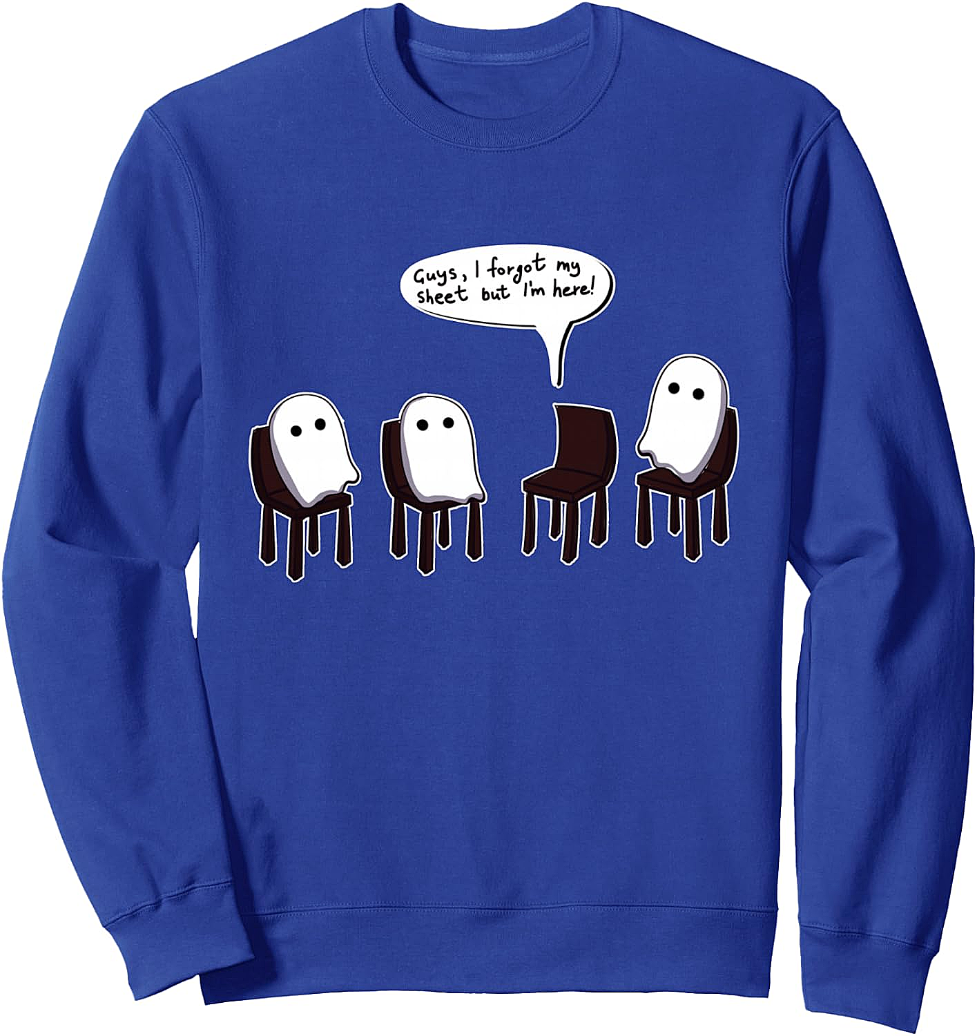 Funny Ghost Halloween Costume Sweatshirt - I Forgot My Sheet
