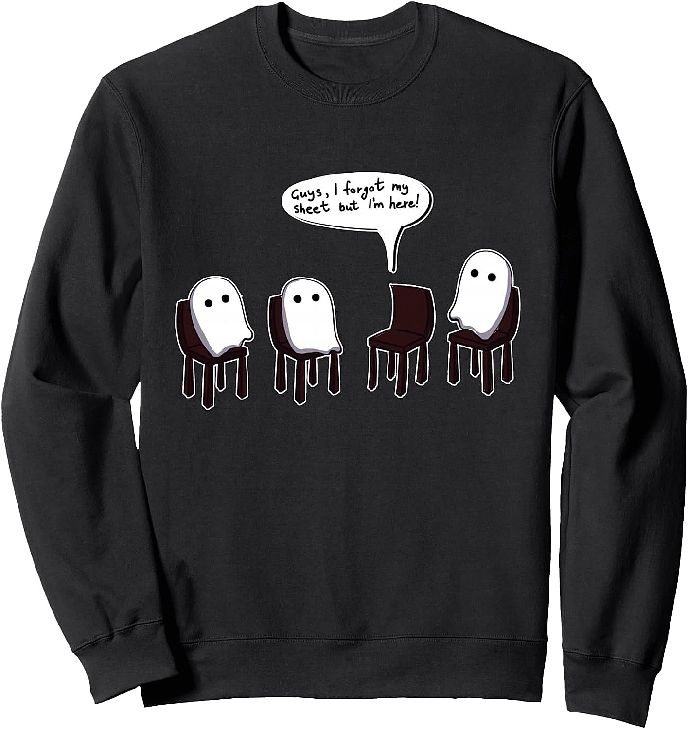 Funny Ghost Halloween Costume Sweatshirt - I Forgot My Sheet