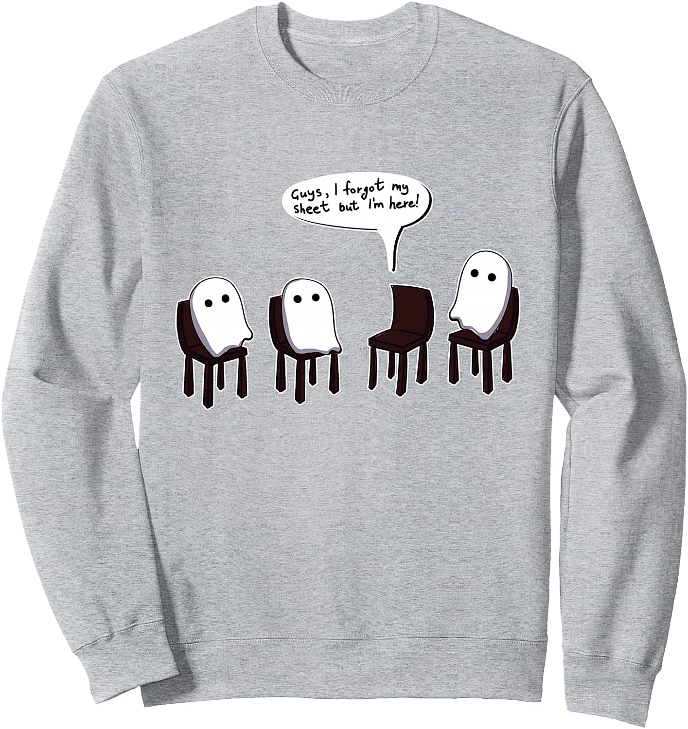 Funny Ghost Halloween Costume Sweatshirt - I Forgot My Sheet