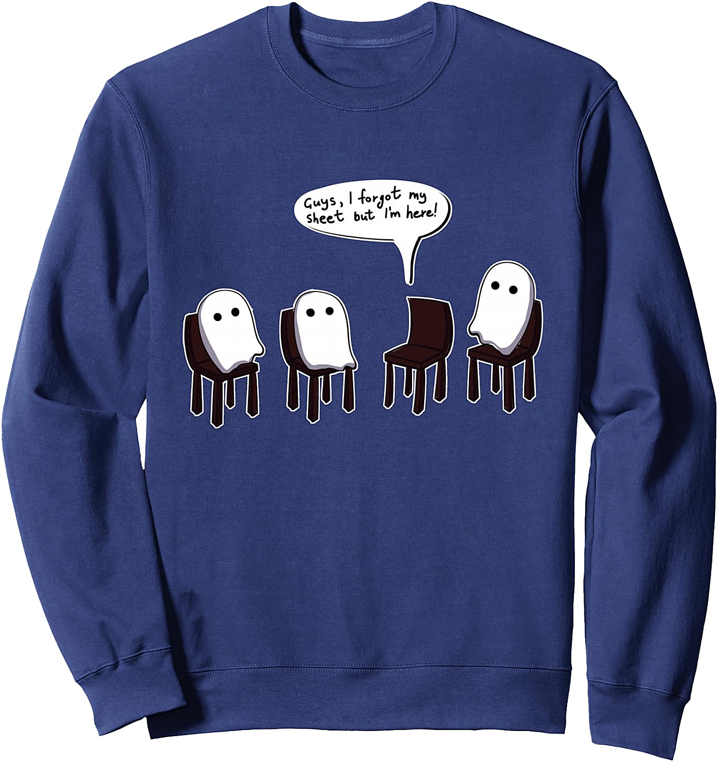 Funny Ghost Halloween Costume Sweatshirt - I Forgot My Sheet