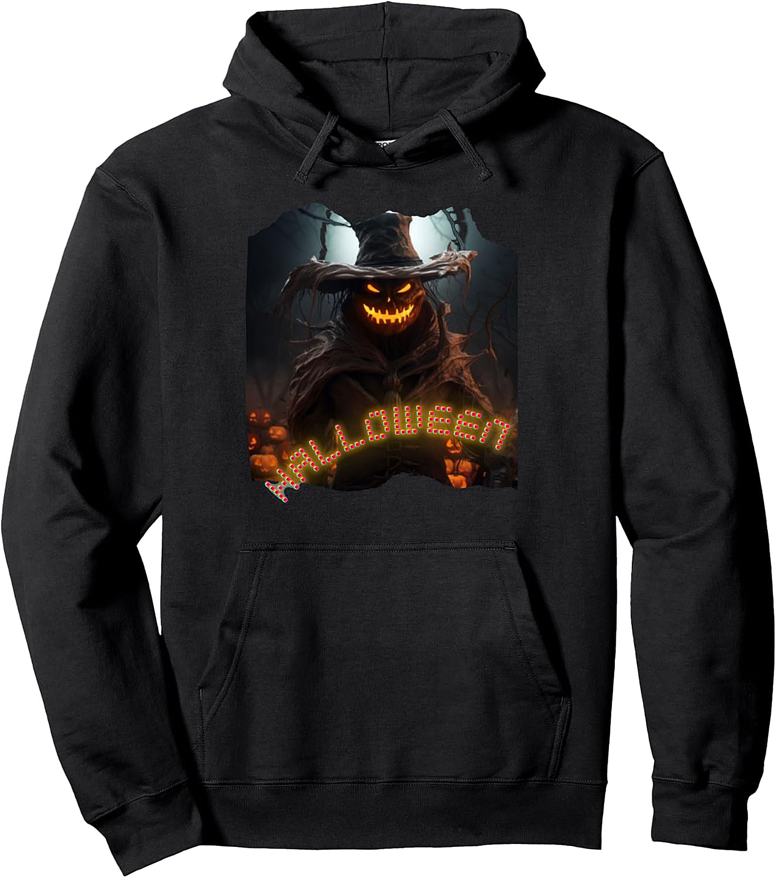 Halloween Friend Pullover Hoodie | Spooky Scarecrow Design