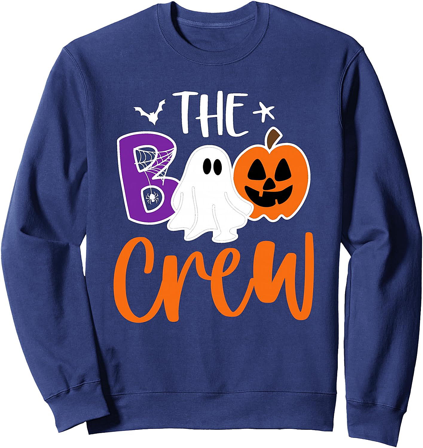Halloween The Boo Crew Sweatshirt Cute Ghost & Pumpkin