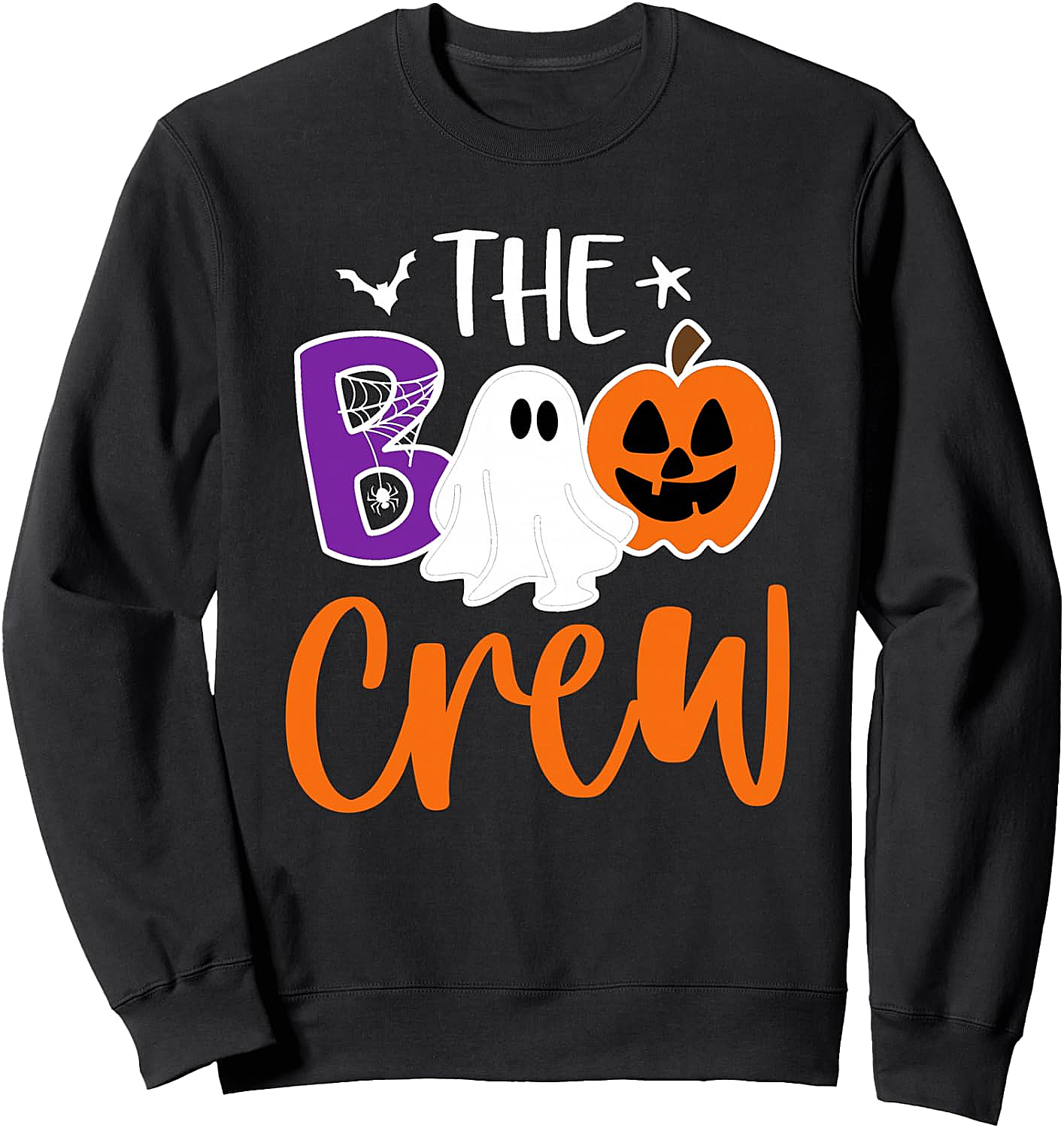 Halloween The Boo Crew Sweatshirt Cute Ghost & Pumpkin