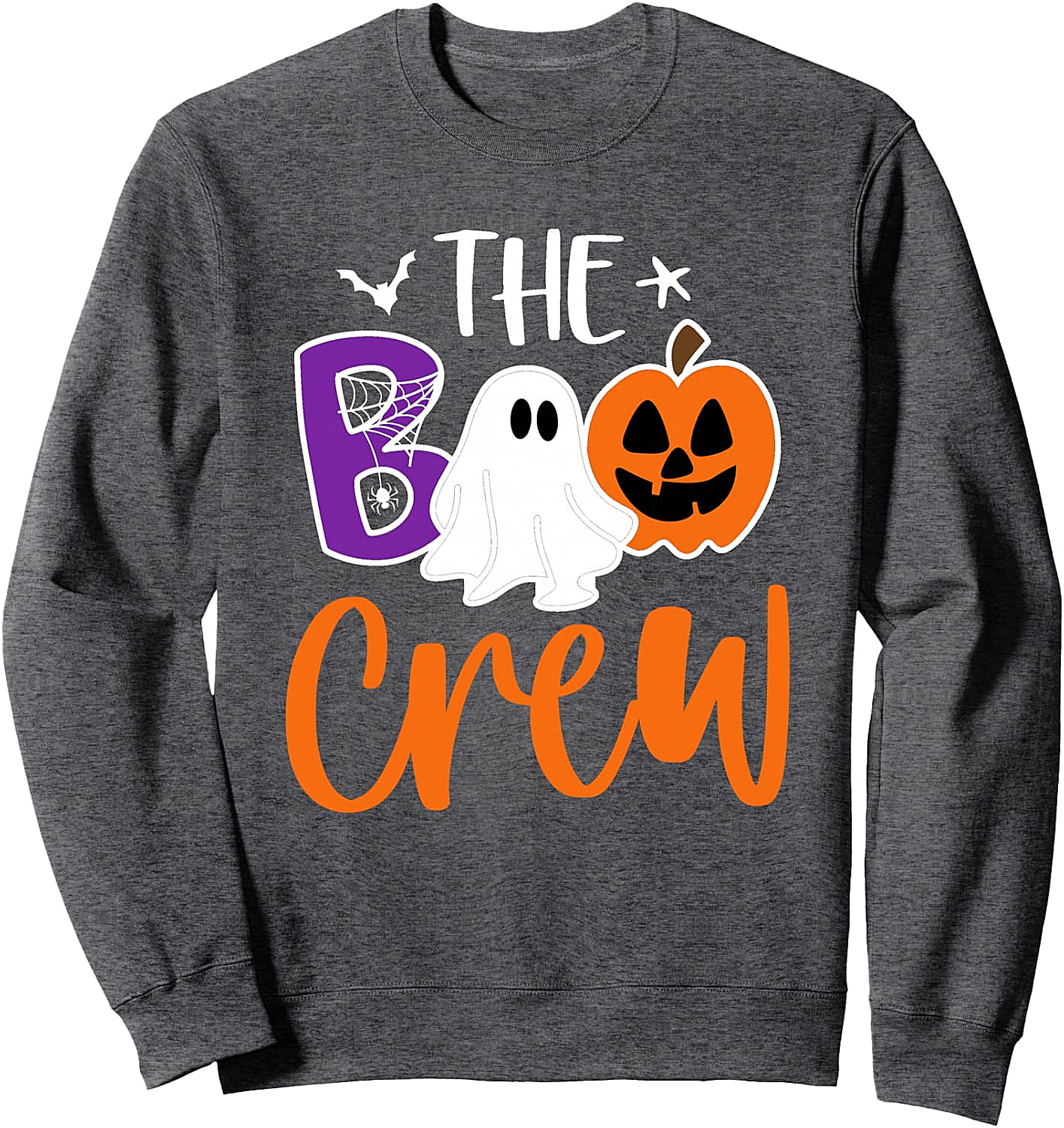 Halloween The Boo Crew Sweatshirt Cute Ghost & Pumpkin