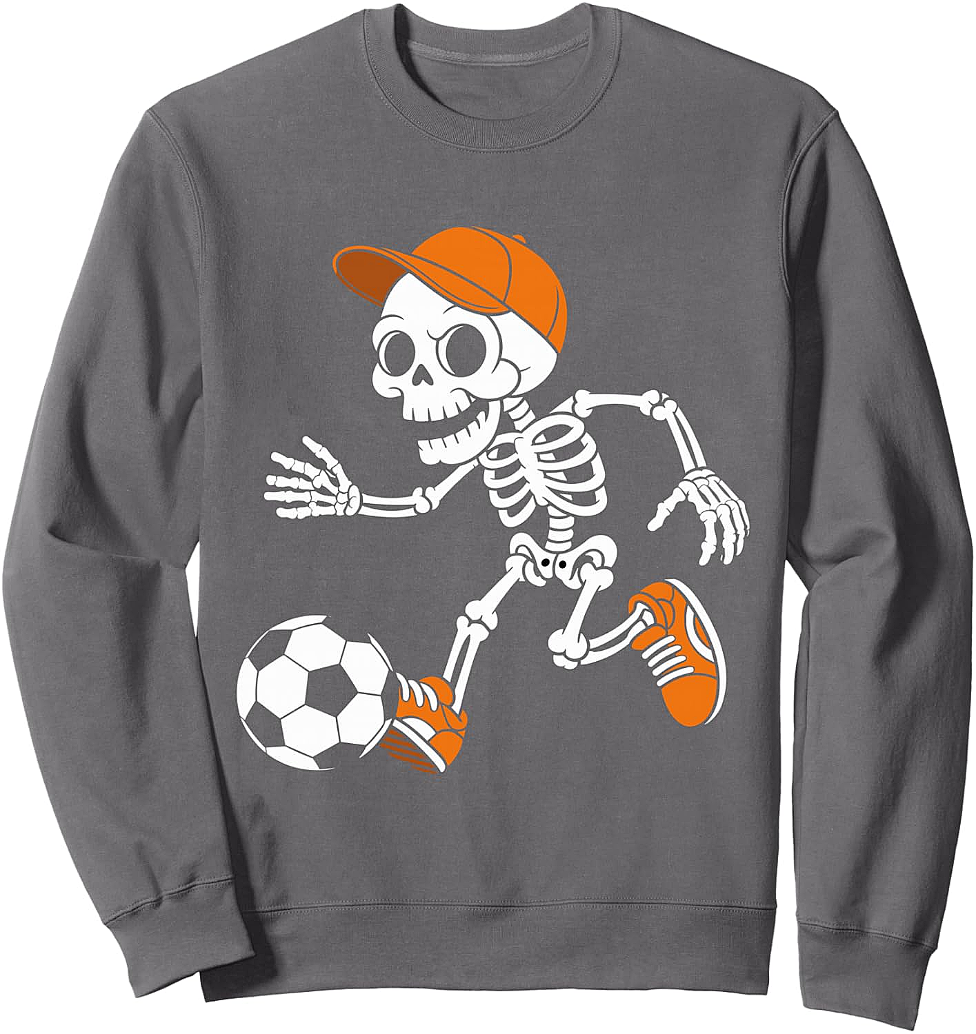  Skeleton Soccer Halloween Funny Football Sweatshirt