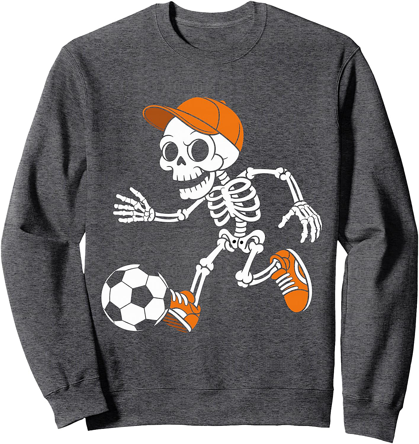  Skeleton Soccer Halloween Funny Football Sweatshirt