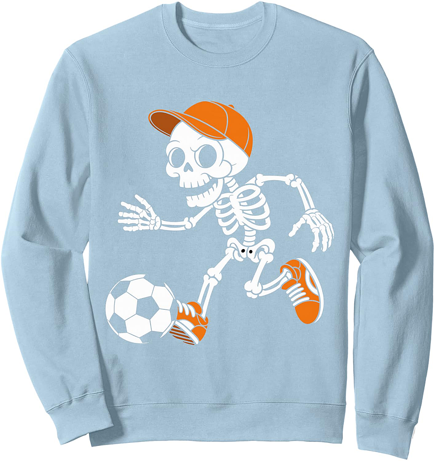  Skeleton Soccer Halloween Funny Football Sweatshirt
