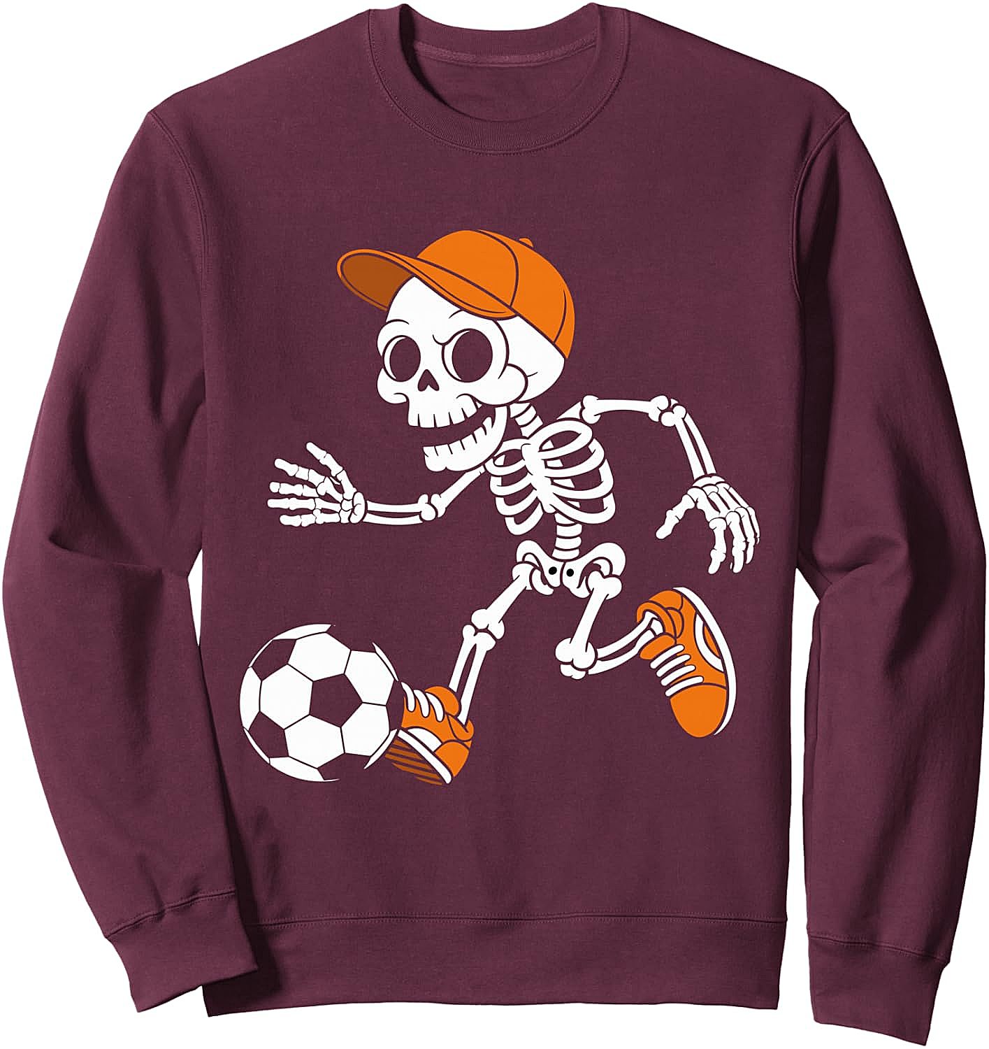  Skeleton Soccer Halloween Funny Football Sweatshirt