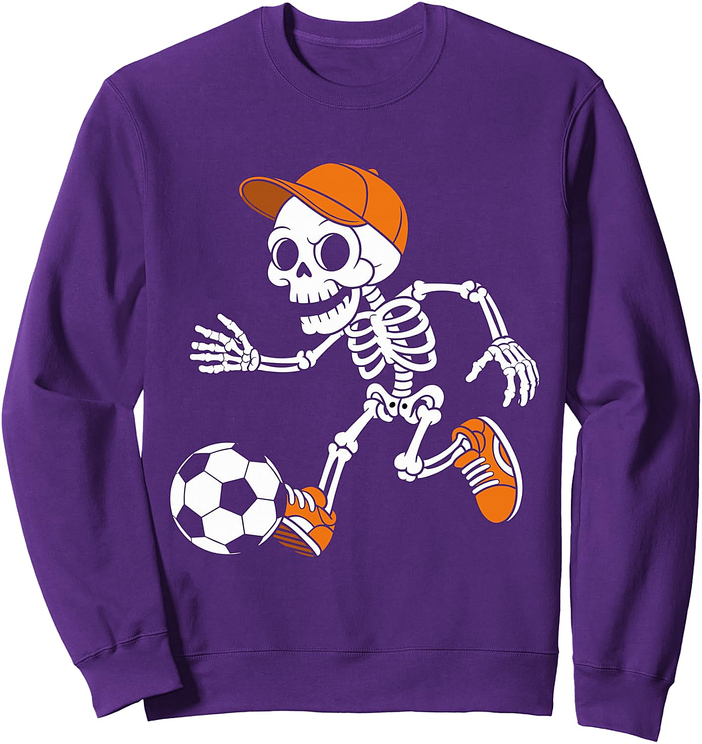  Skeleton Soccer Halloween Funny Football Sweatshirt
