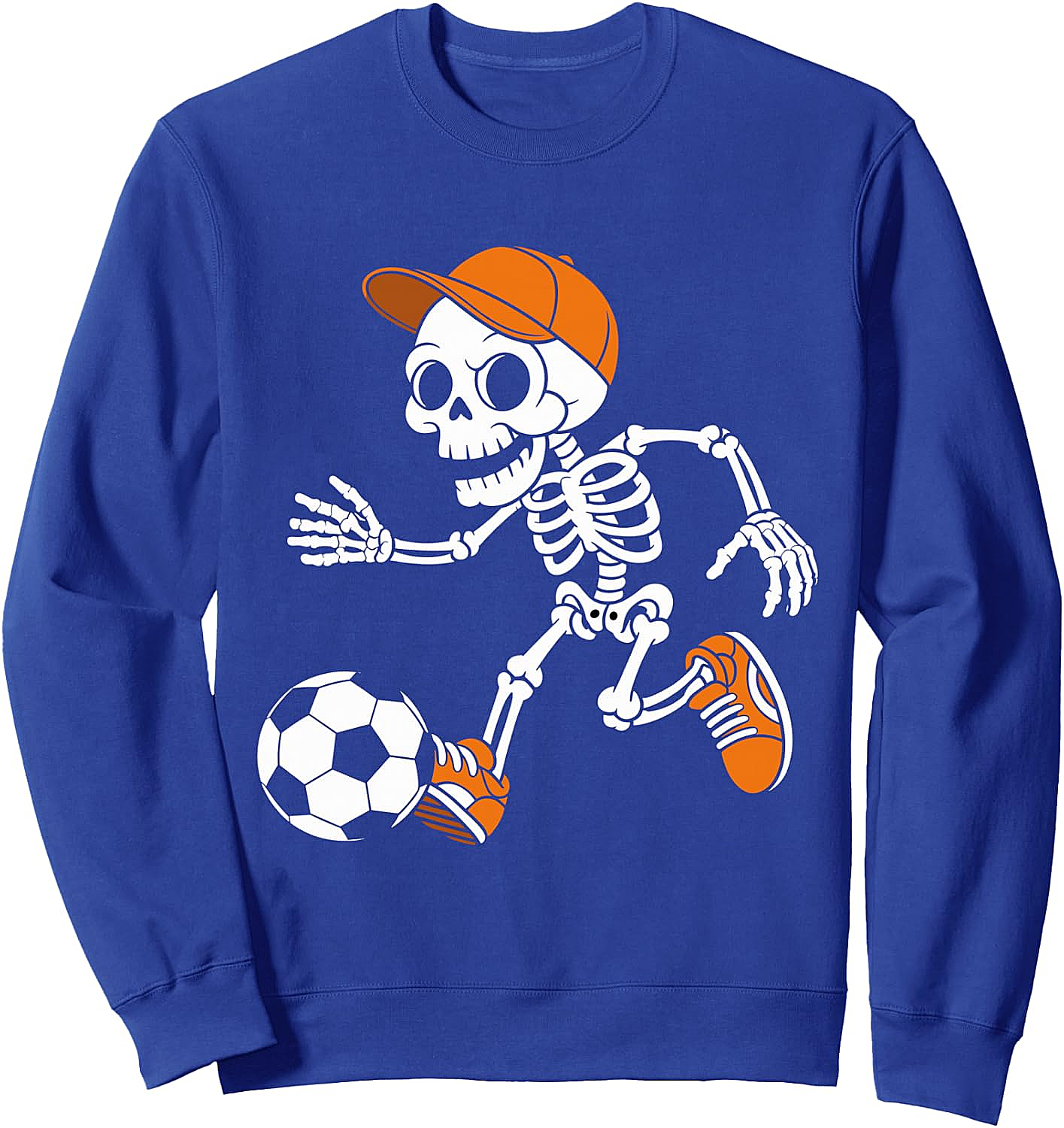  Skeleton Soccer Halloween Funny Football Sweatshirt
