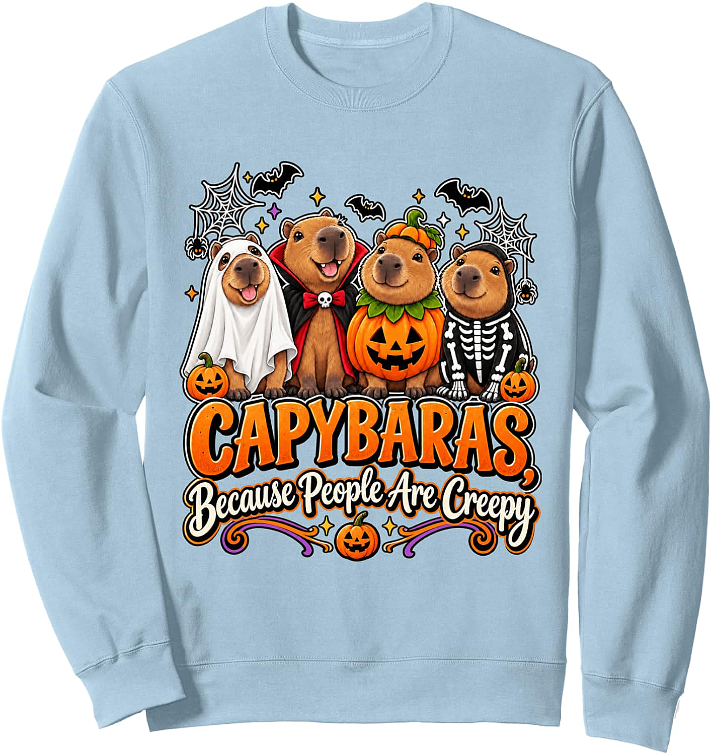 Capybara Halloween Sweatshirt Funny & Spooky Tee