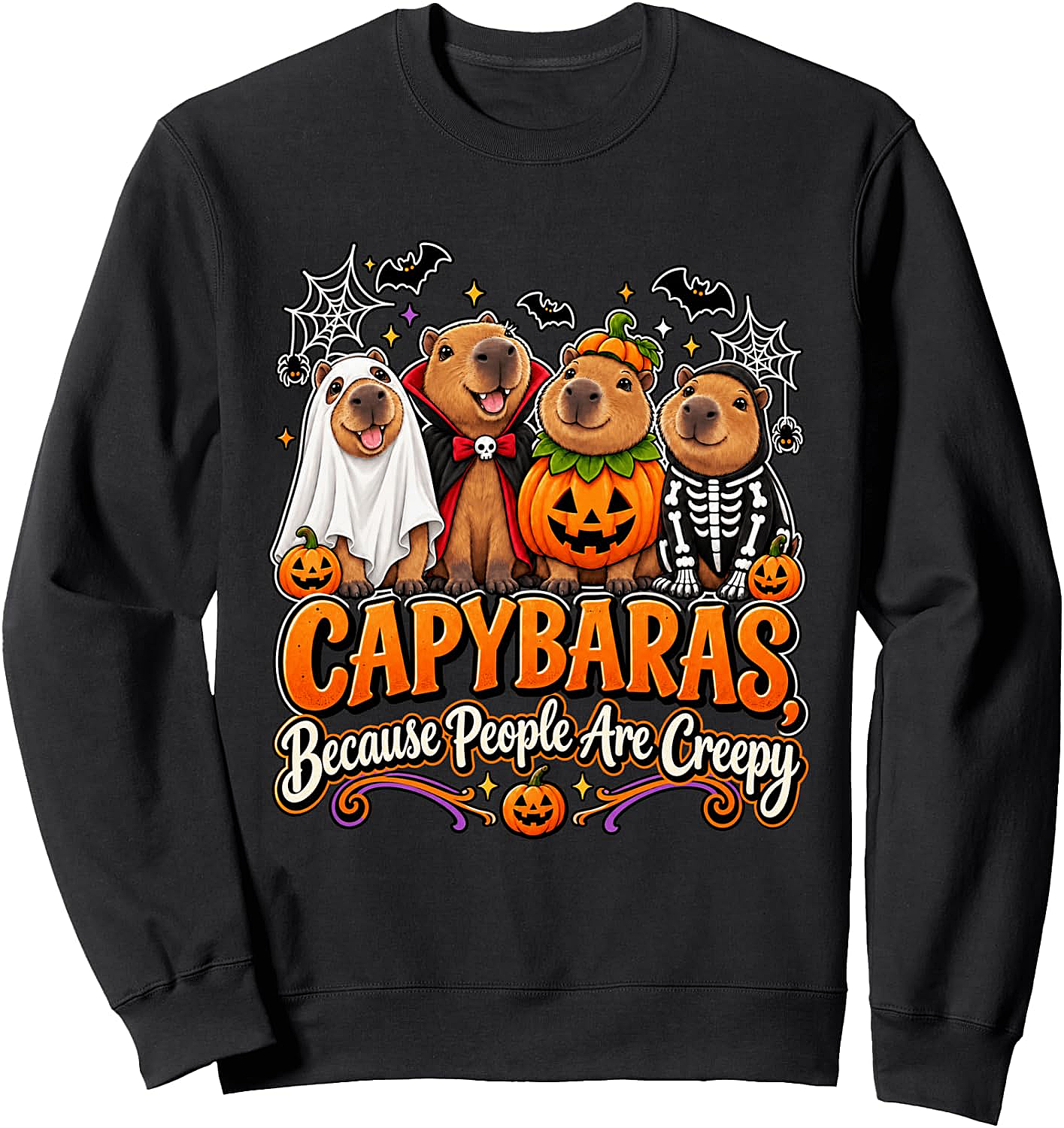 Capybara Halloween Sweatshirt Funny & Spooky Tee