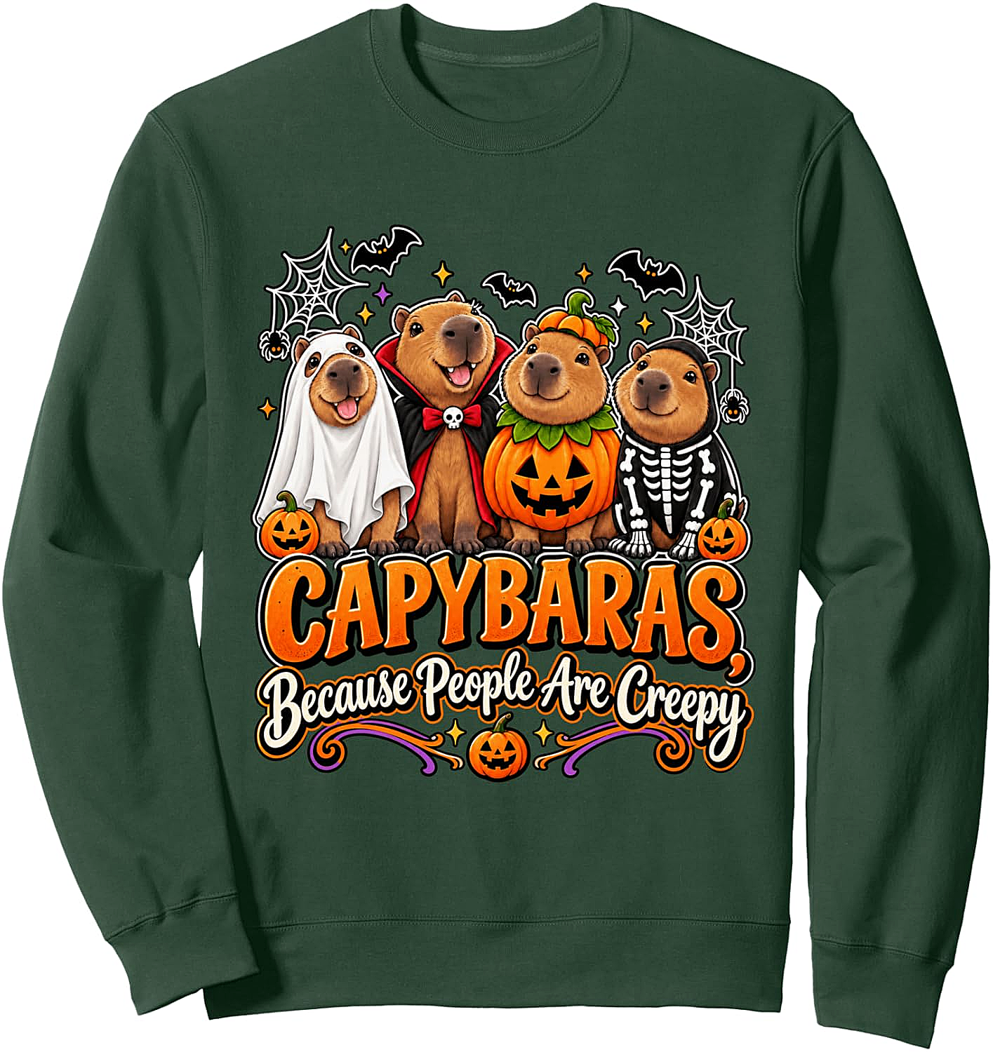 Capybara Halloween Sweatshirt Funny & Spooky Tee