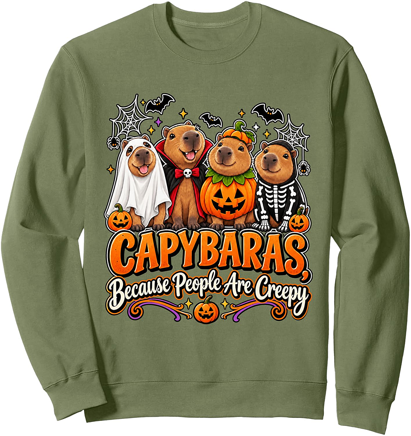 Capybara Halloween Sweatshirt Funny & Spooky Tee