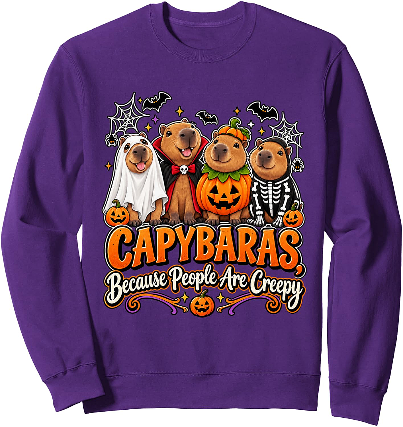 Capybara Halloween Sweatshirt Funny & Spooky Tee