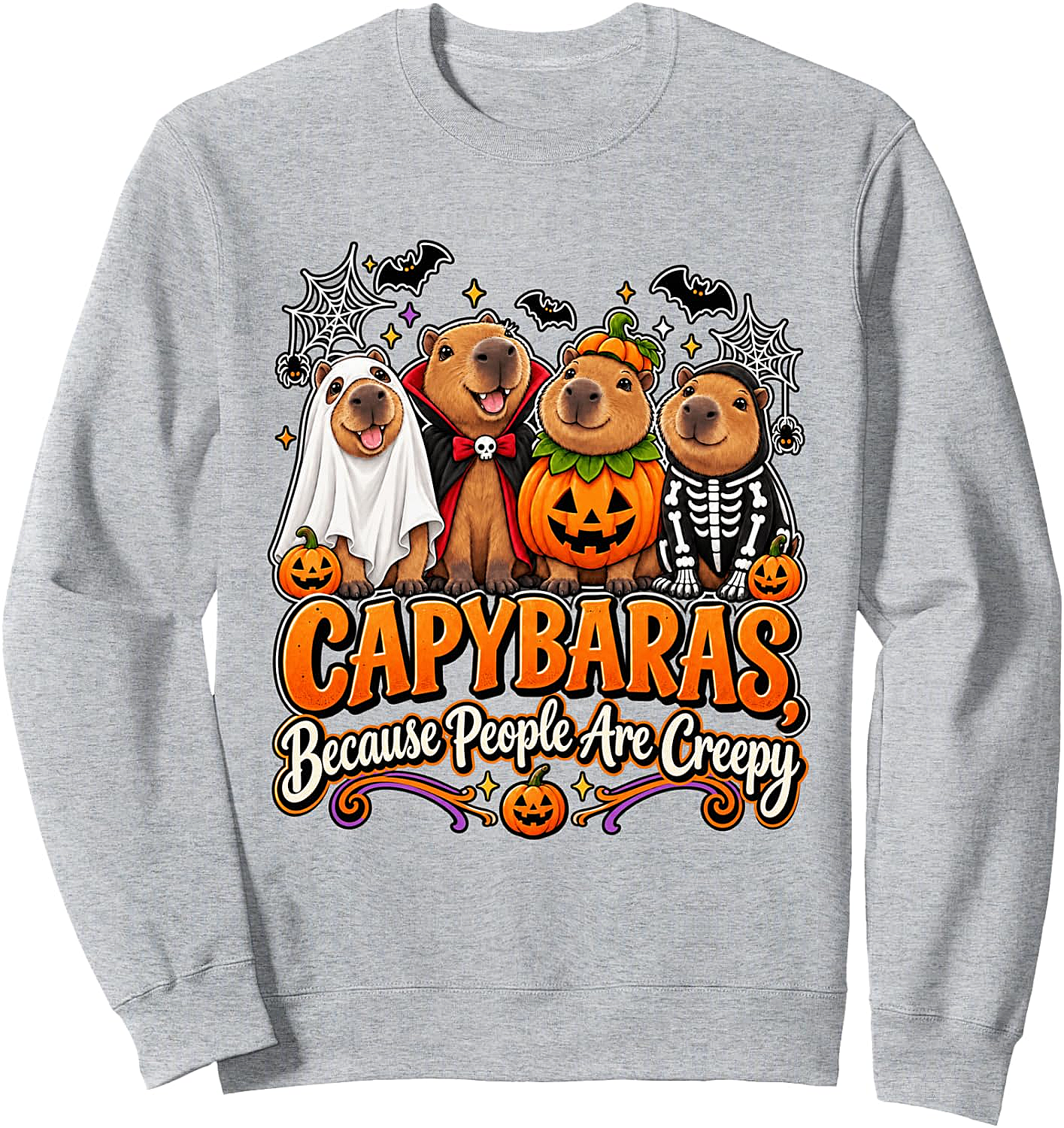 Capybara Halloween Sweatshirt Funny & Spooky Tee