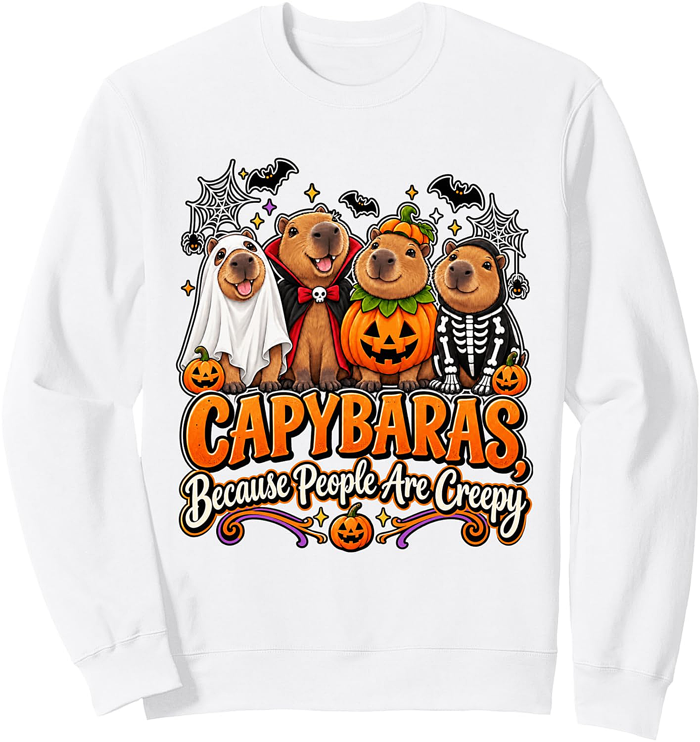 Capybara Halloween Sweatshirt Funny & Spooky Tee