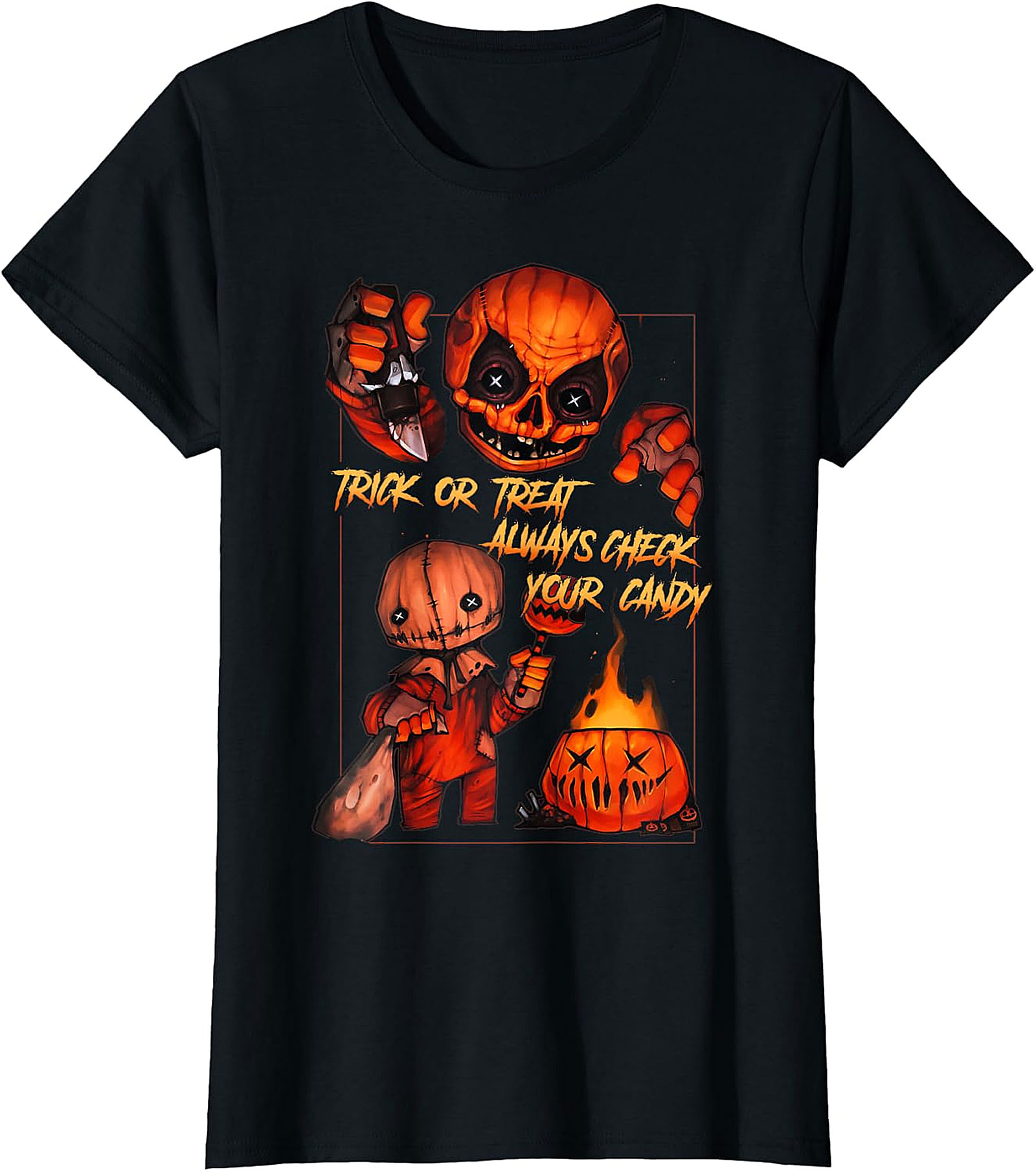 Trick 'r Treat Sam 'Always Check Your Candy' Black T-Shirt