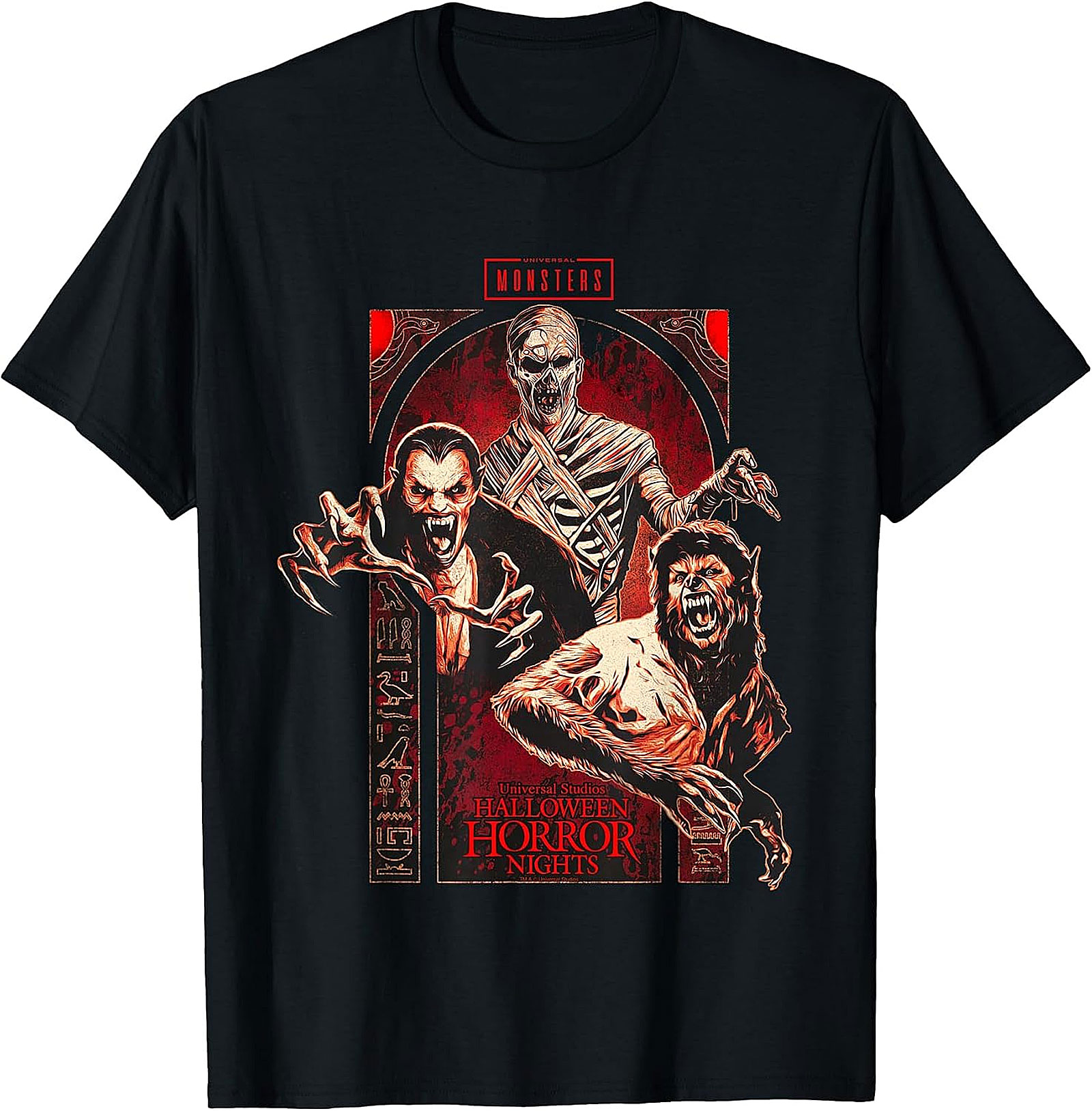 Universal Monsters HHN T-Shirt | Dracula, Mummy, Wolf Man Tee