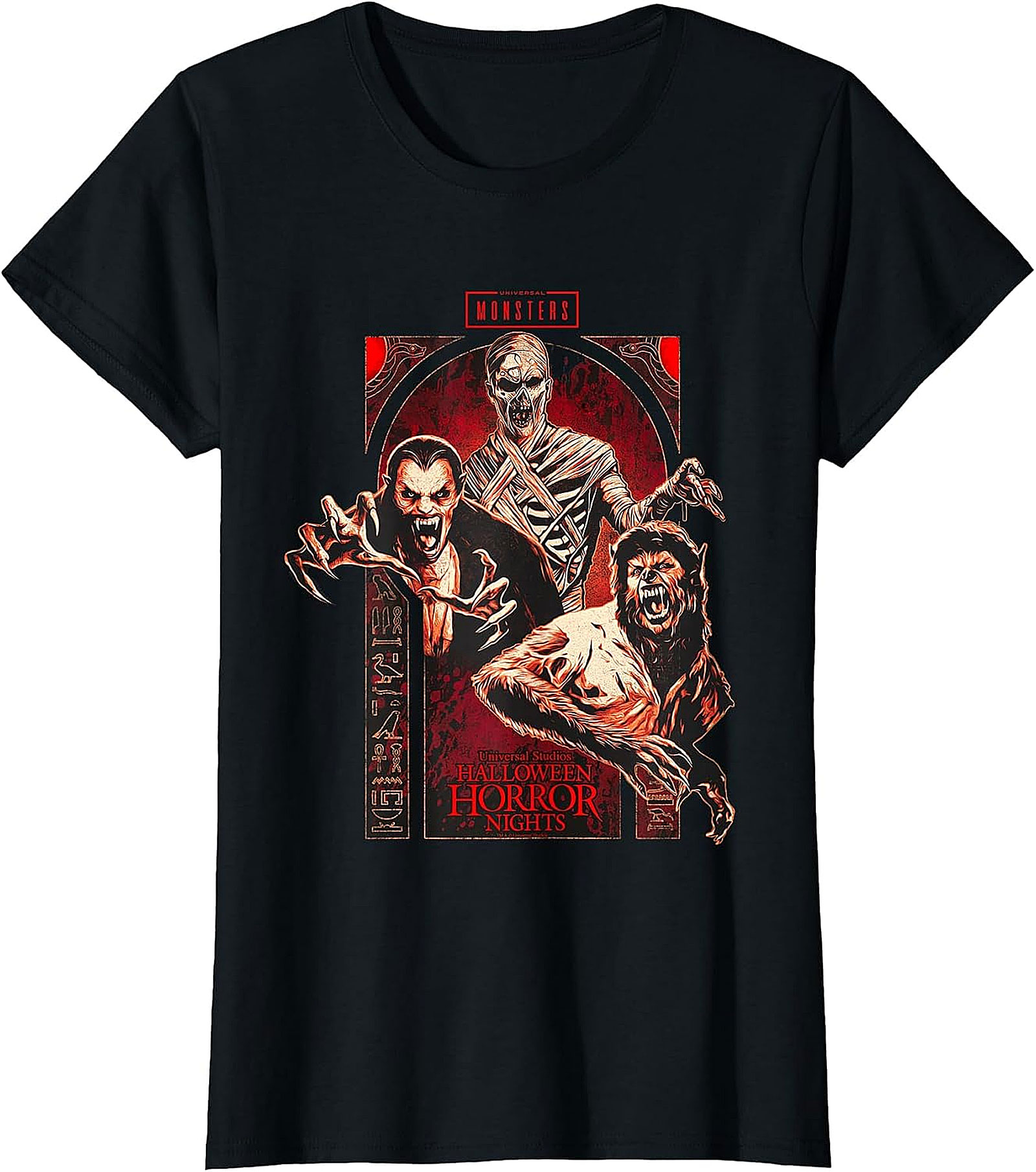 Universal Monsters HHN T-Shirt | Dracula, Mummy, Wolf Man Tee