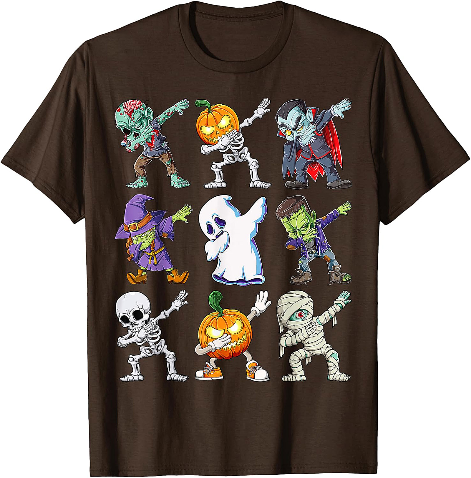  Dabbing Halloween Monsters T-Shirt | Funny Spooky Tee