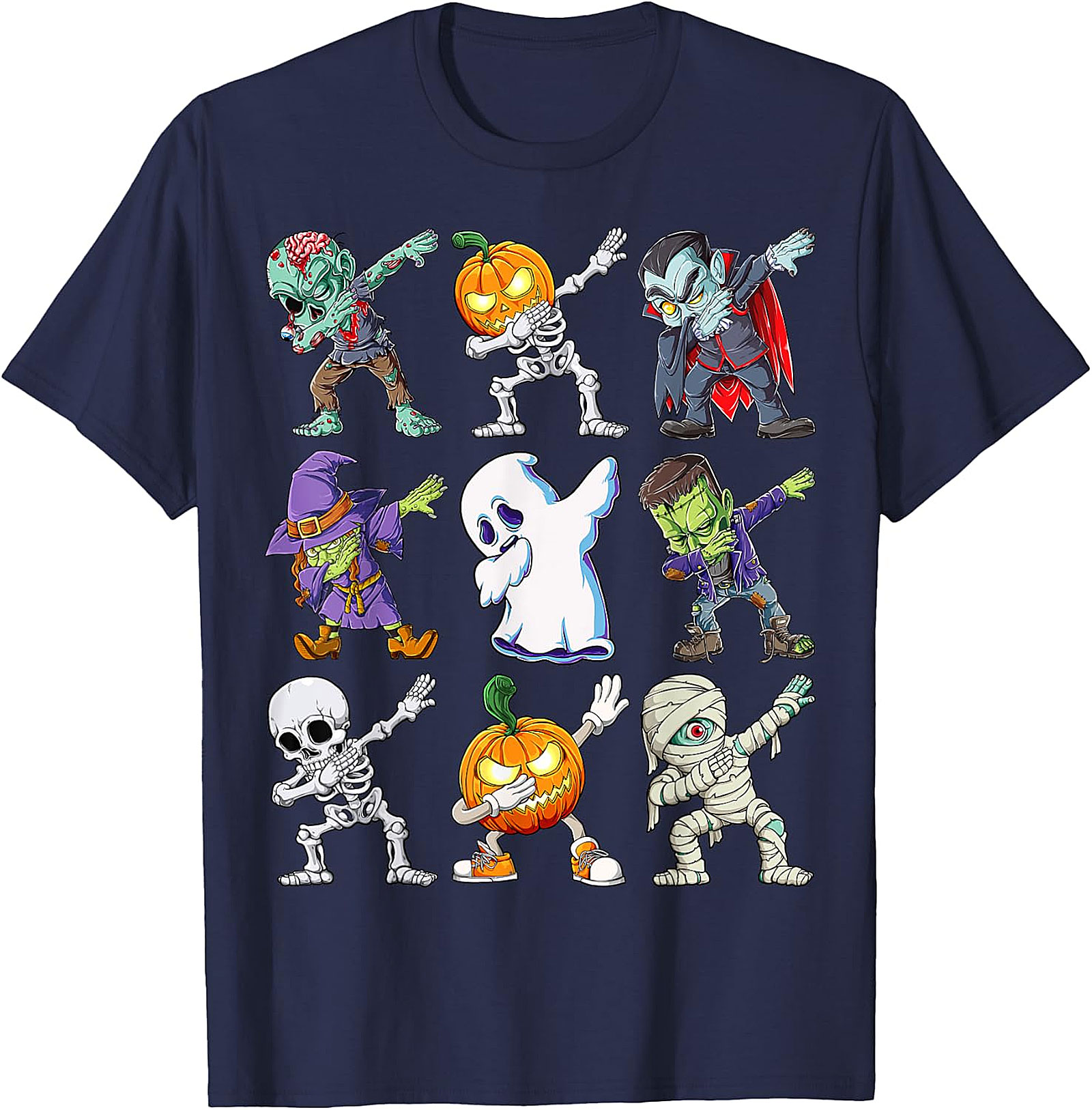 Dabbing Halloween Monsters T-Shirt | Funny Spooky Tee