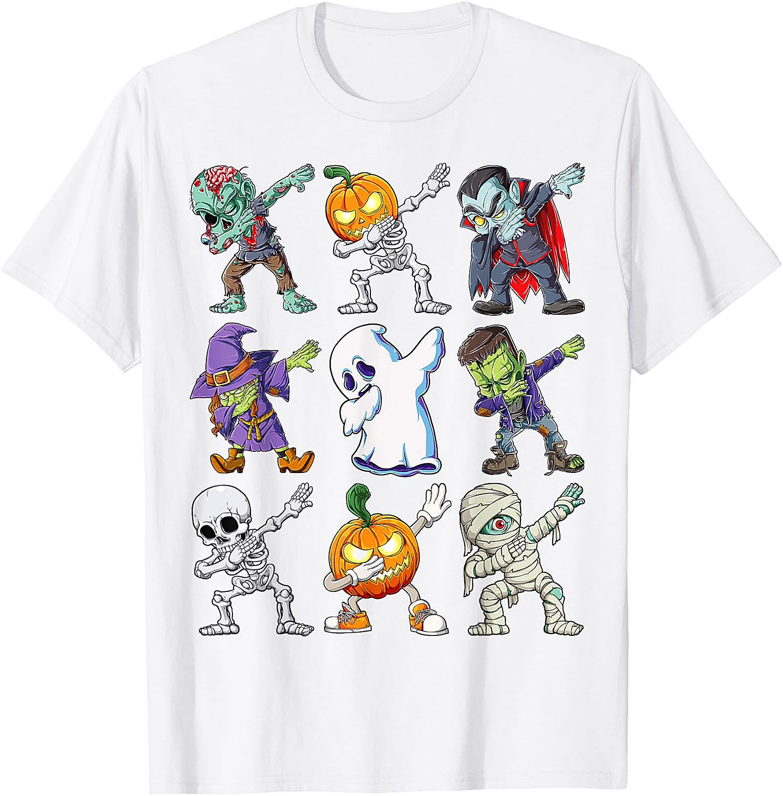  Dabbing Halloween Monsters T-Shirt | Funny Spooky Tee