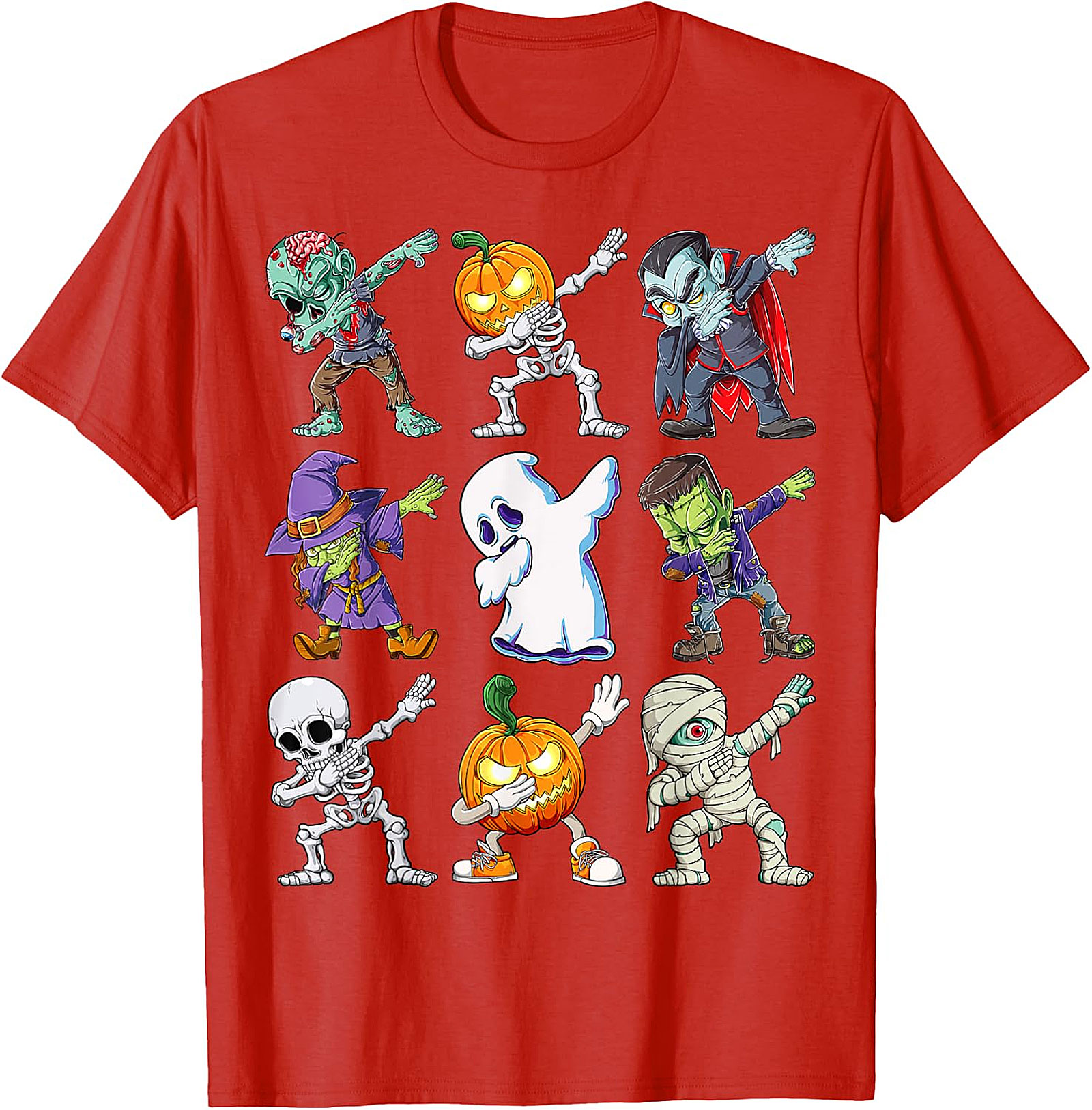  Dabbing Halloween Monsters T-Shirt | Funny Spooky Tee