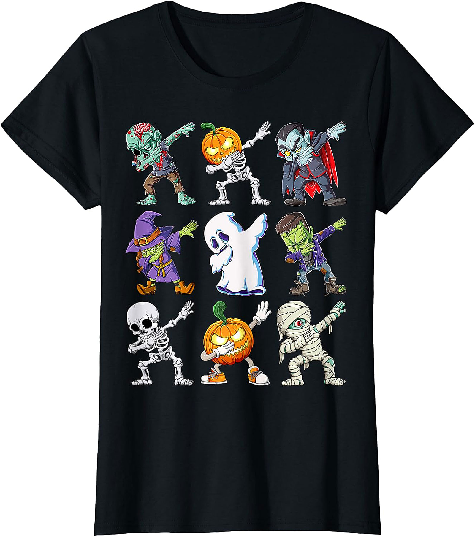  Dabbing Halloween Monsters T-Shirt | Funny Spooky Tee