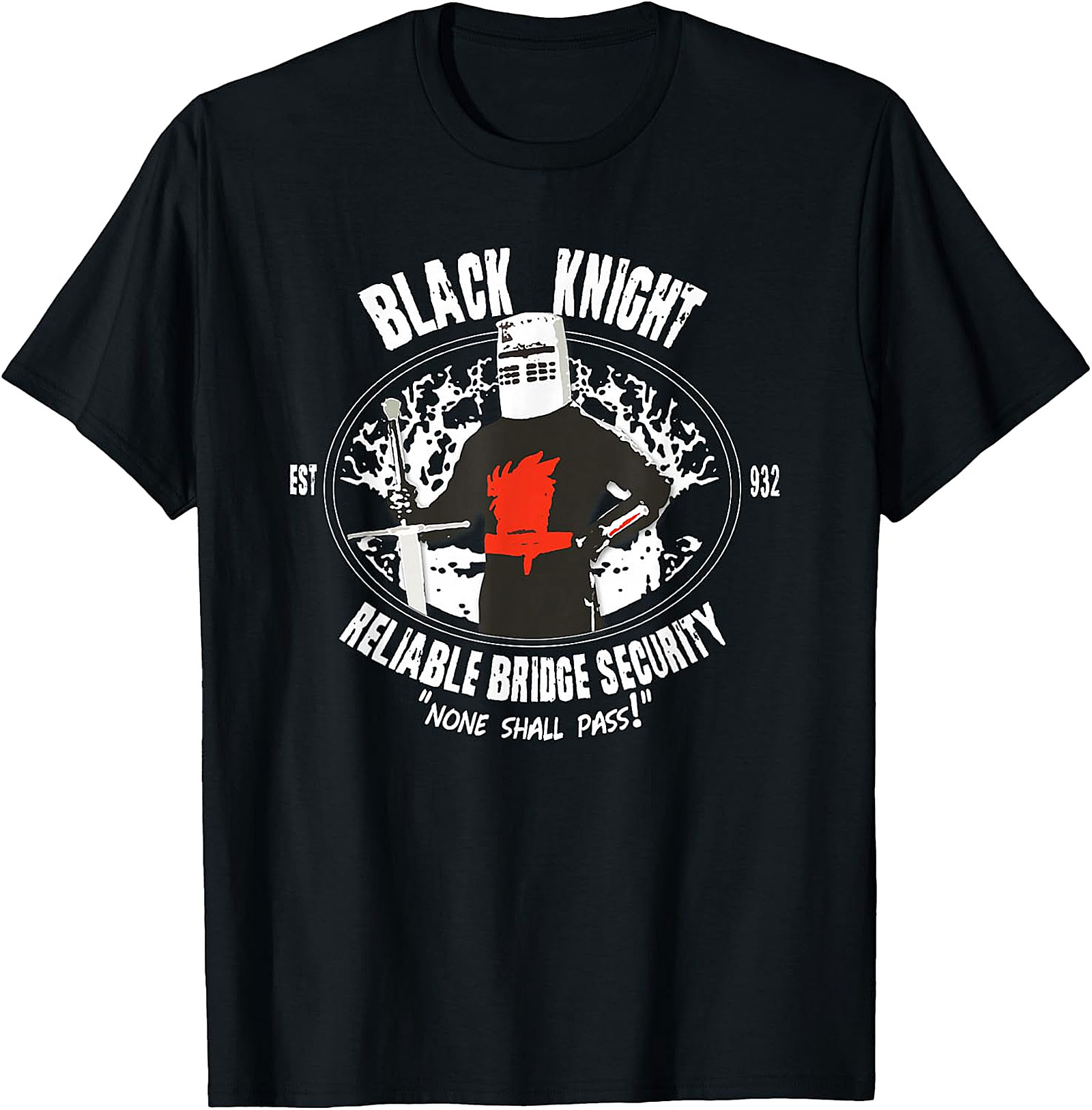 Black Knight None Shall Pass T-Shirt | Monty Python Tee
