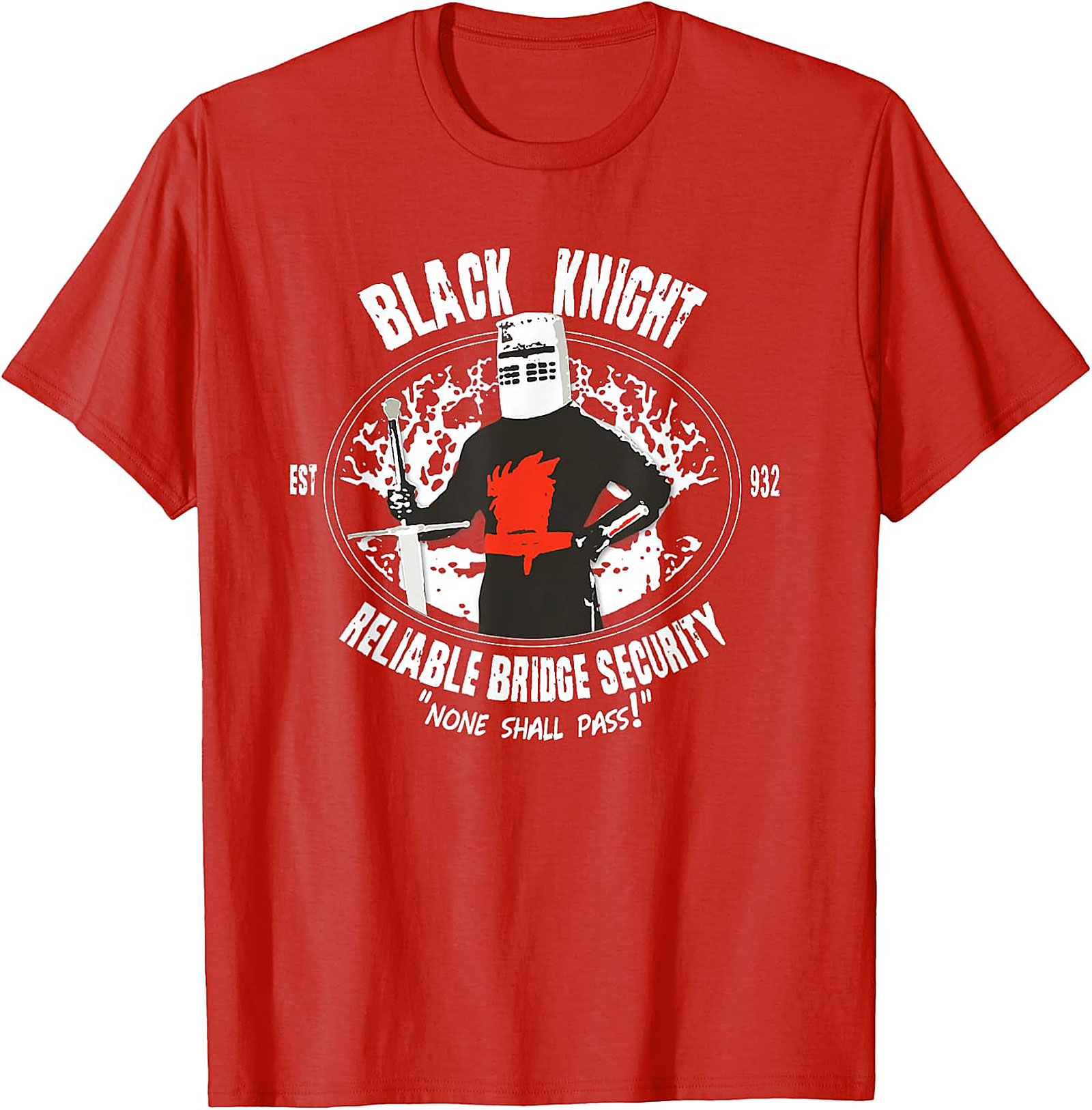 Black Knight None Shall Pass T-Shirt | Monty Python Tee