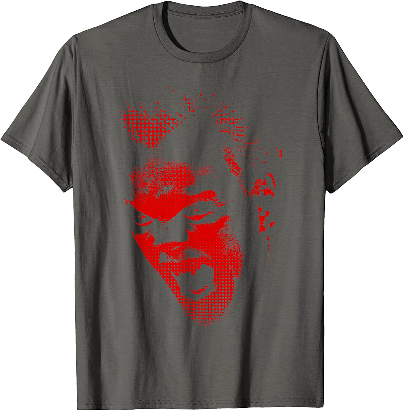Red Screaming Face Graphic T-Shirt | Edgy Punk Rock Tee