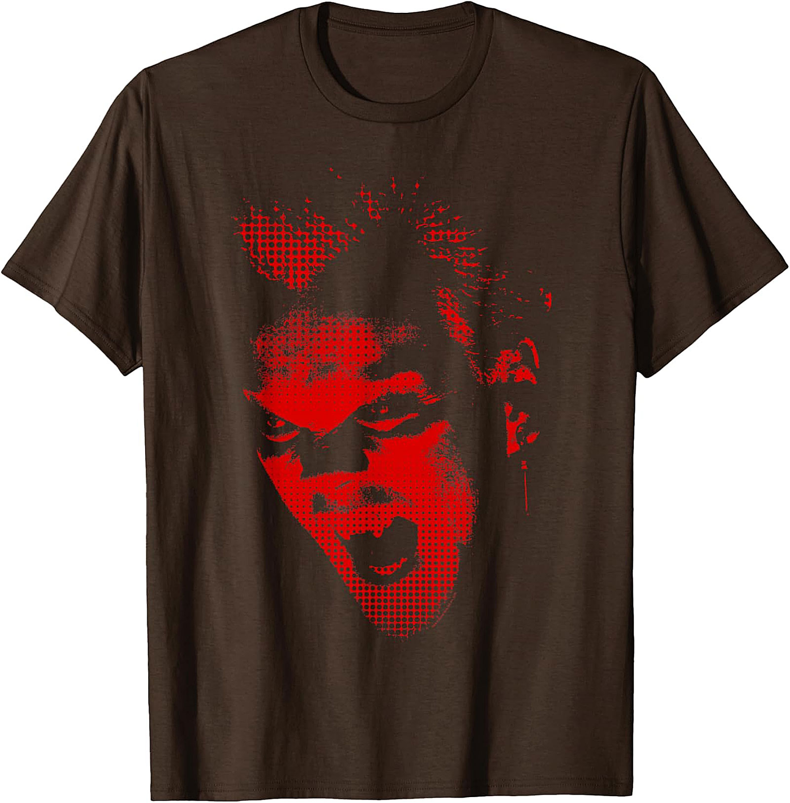 Red Screaming Face Graphic T-Shirt | Edgy Punk Rock Tee