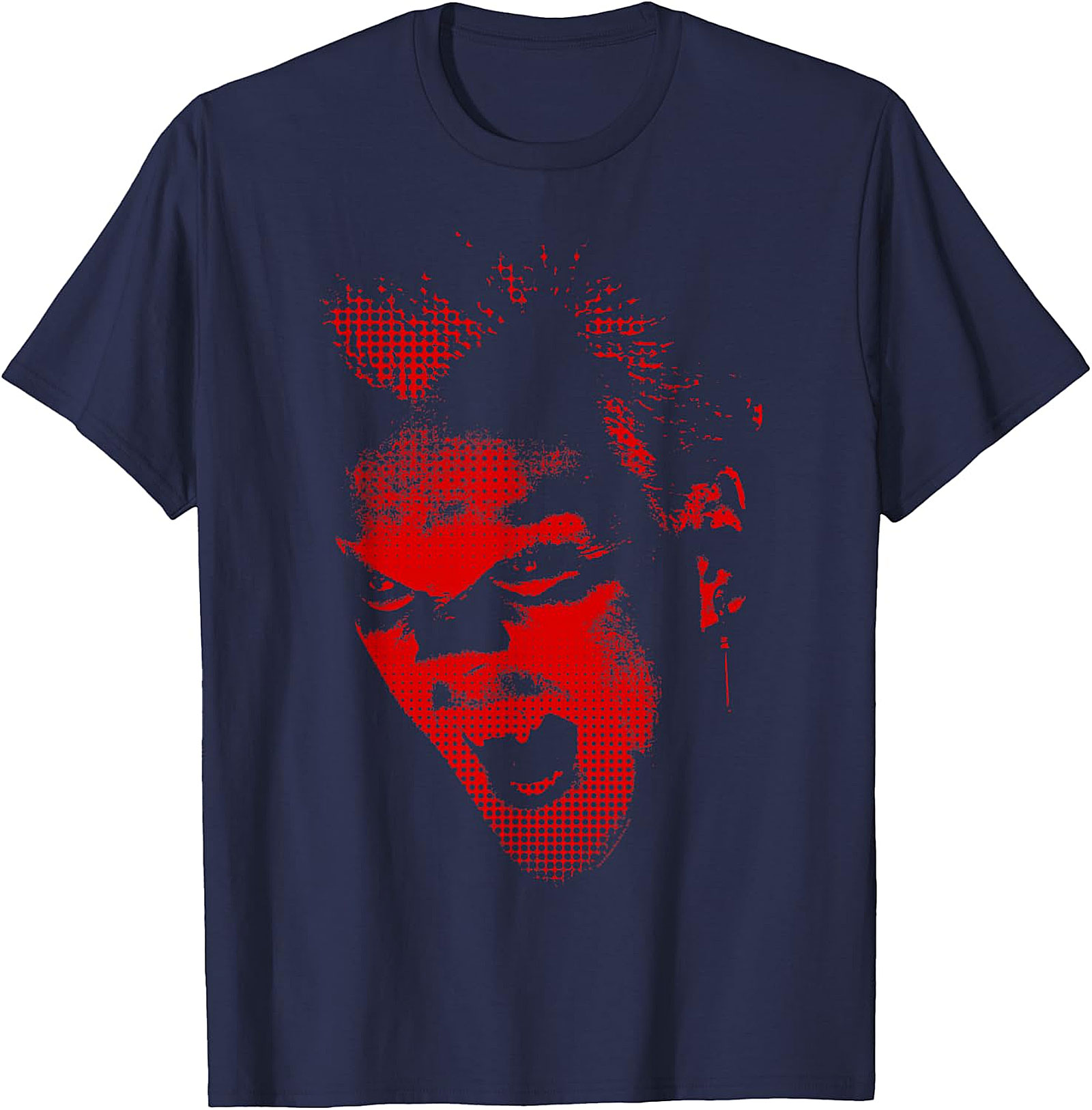 Red Screaming Face Graphic T-Shirt | Edgy Punk Rock Tee
