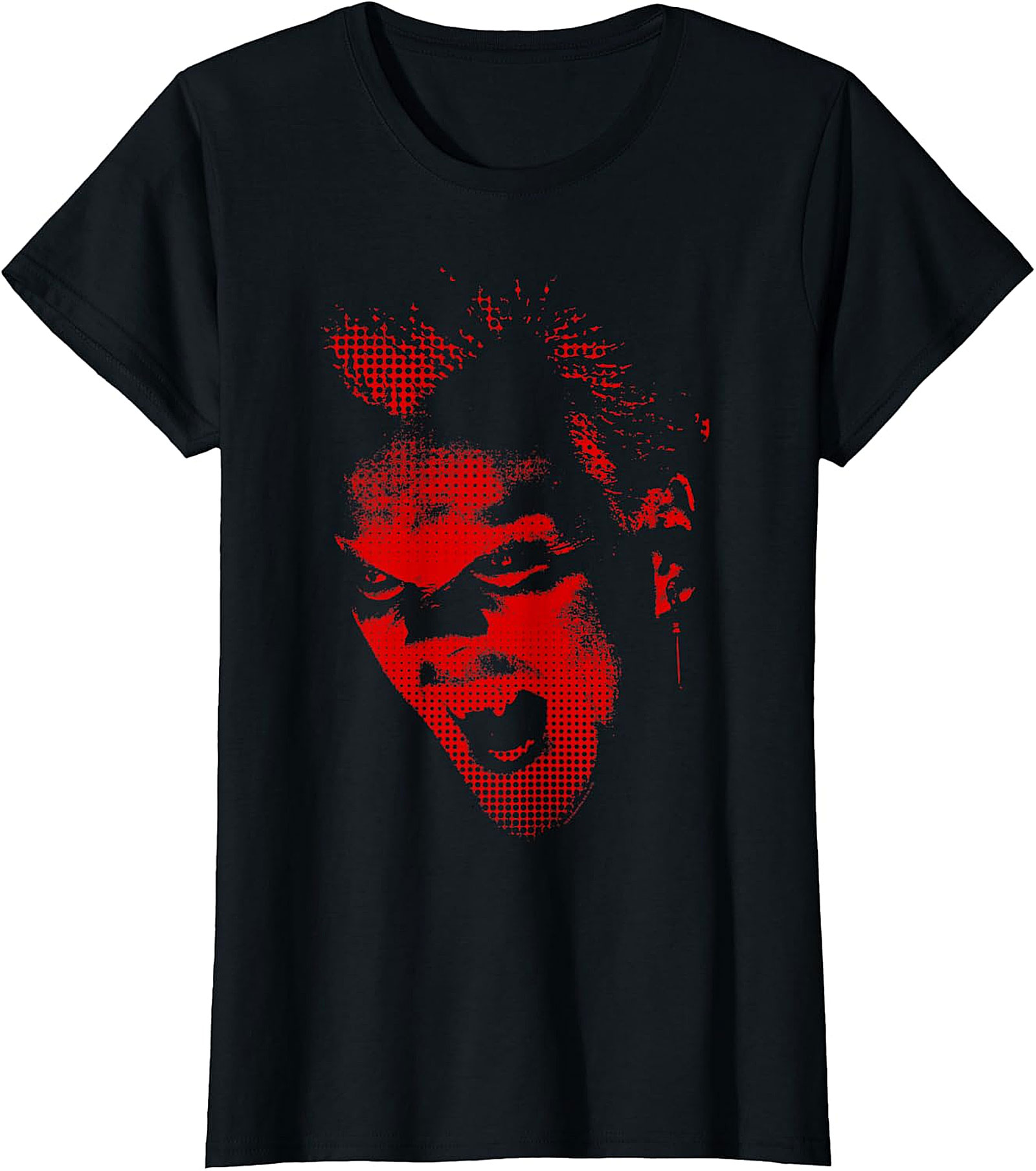 Red Screaming Face Graphic T-Shirt | Edgy Punk Rock Tee