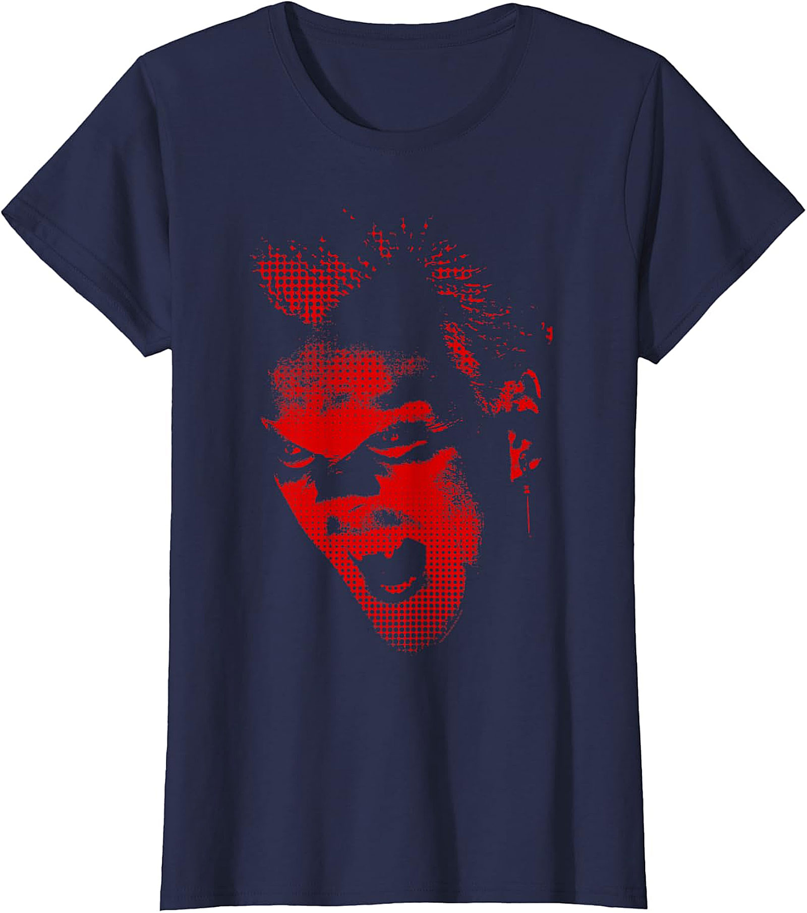 Red Screaming Face Graphic T-Shirt | Edgy Punk Rock Tee