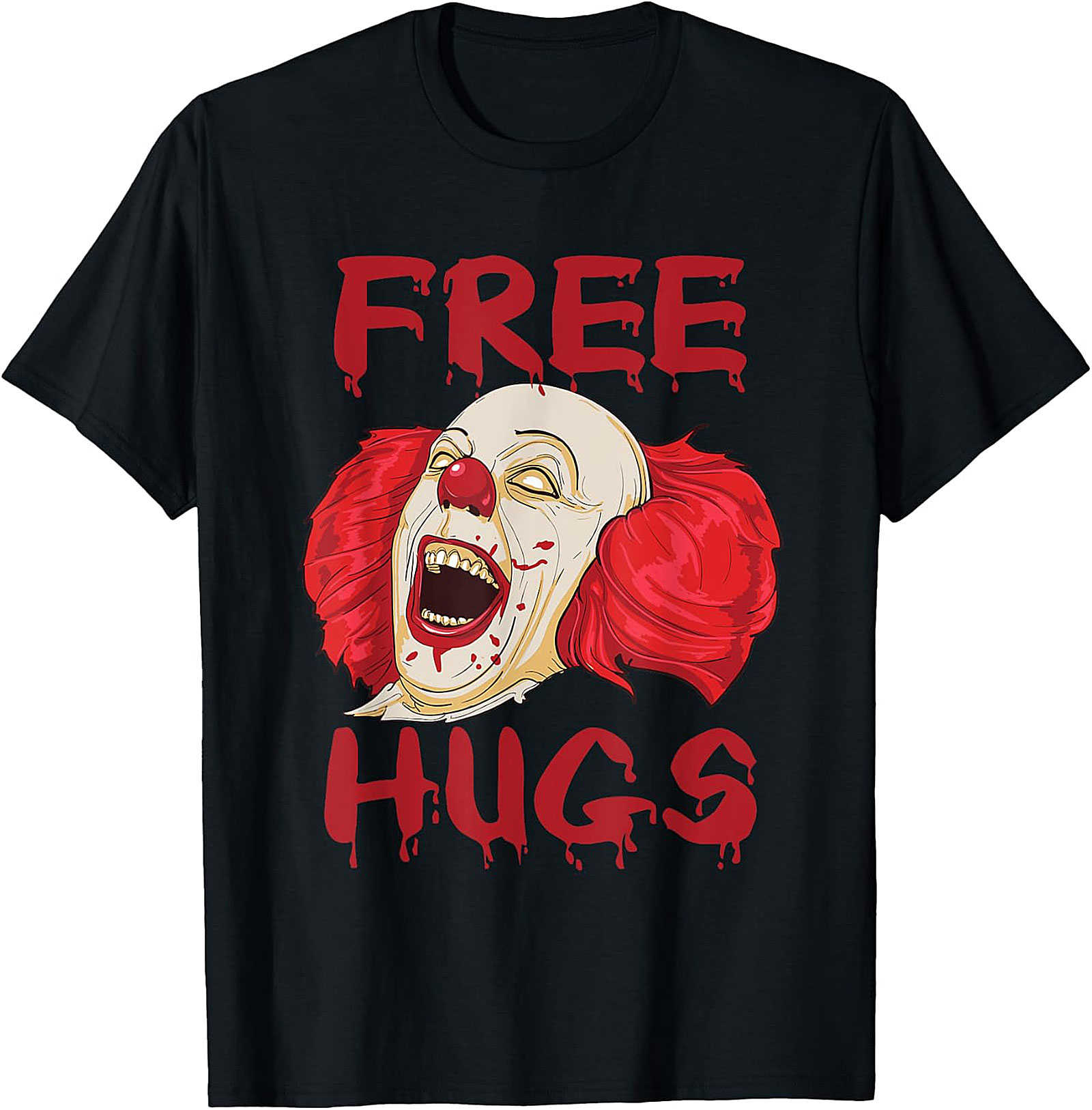 Scary Clown "Free Hugs" Horror T-Shirt | Spooky Tee