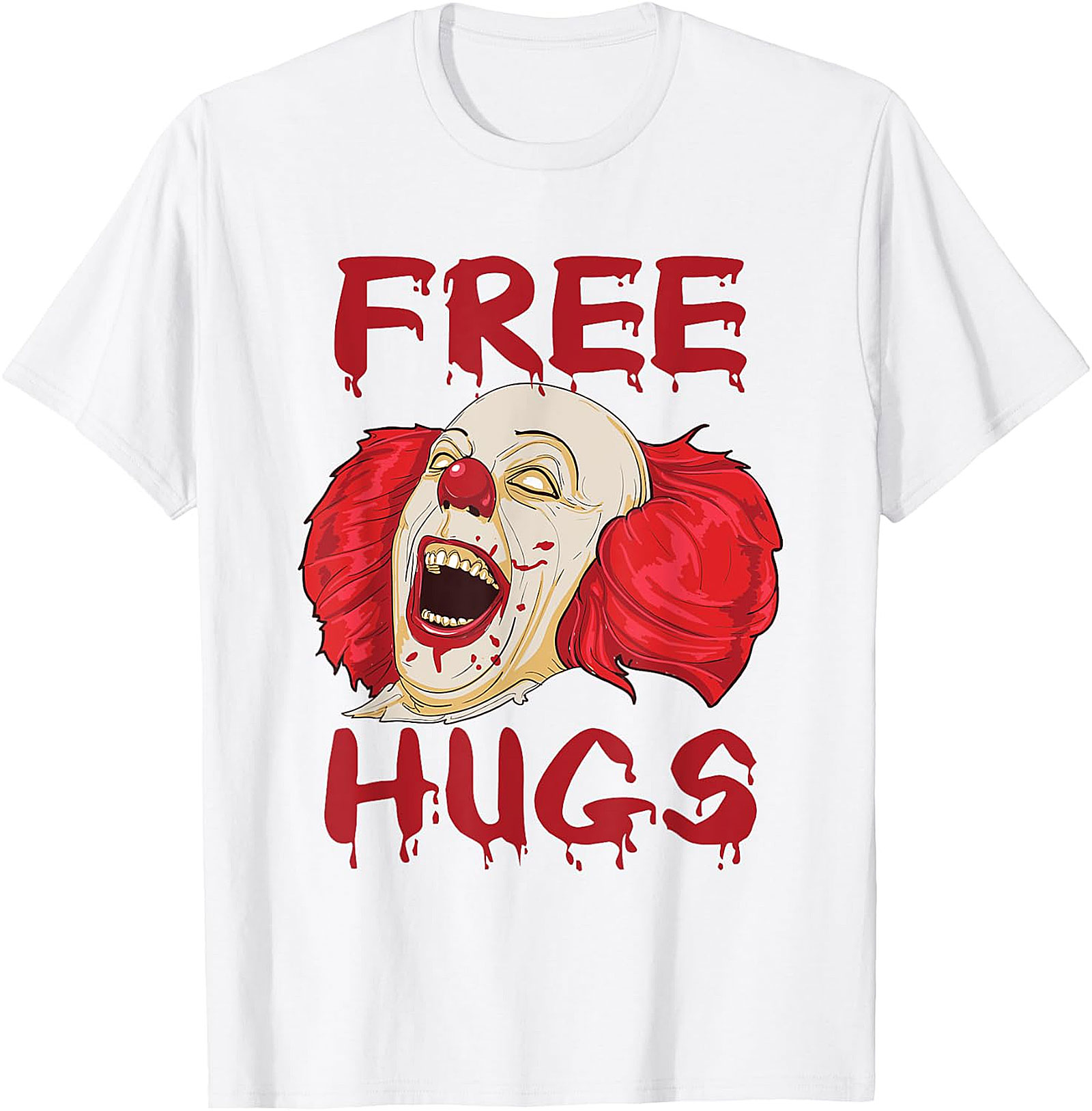 Scary Clown "Free Hugs" Horror T-Shirt | Spooky Tee